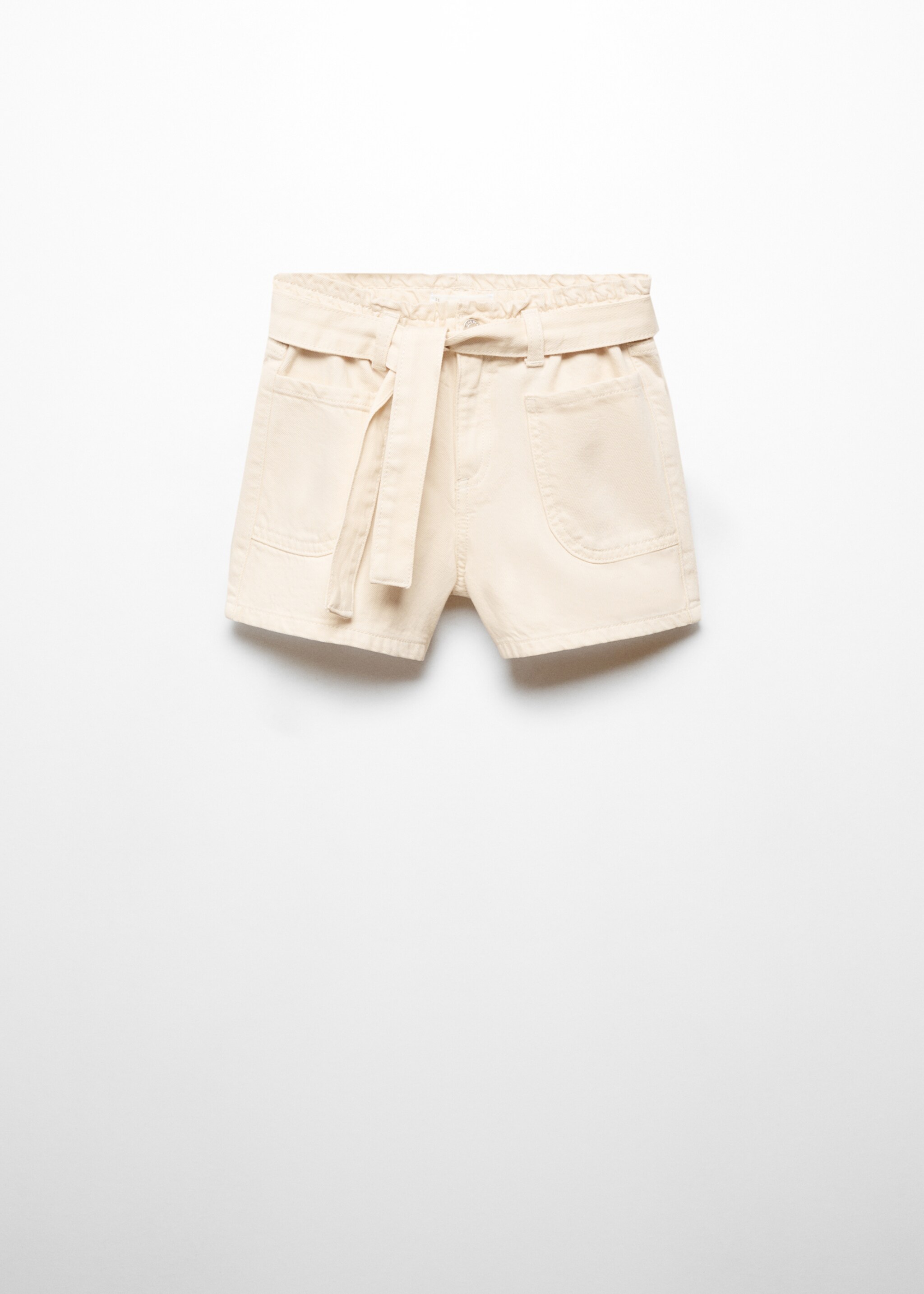 Paperbag shorts with belt - Article without model, Sand. Ref: 67026013-00.