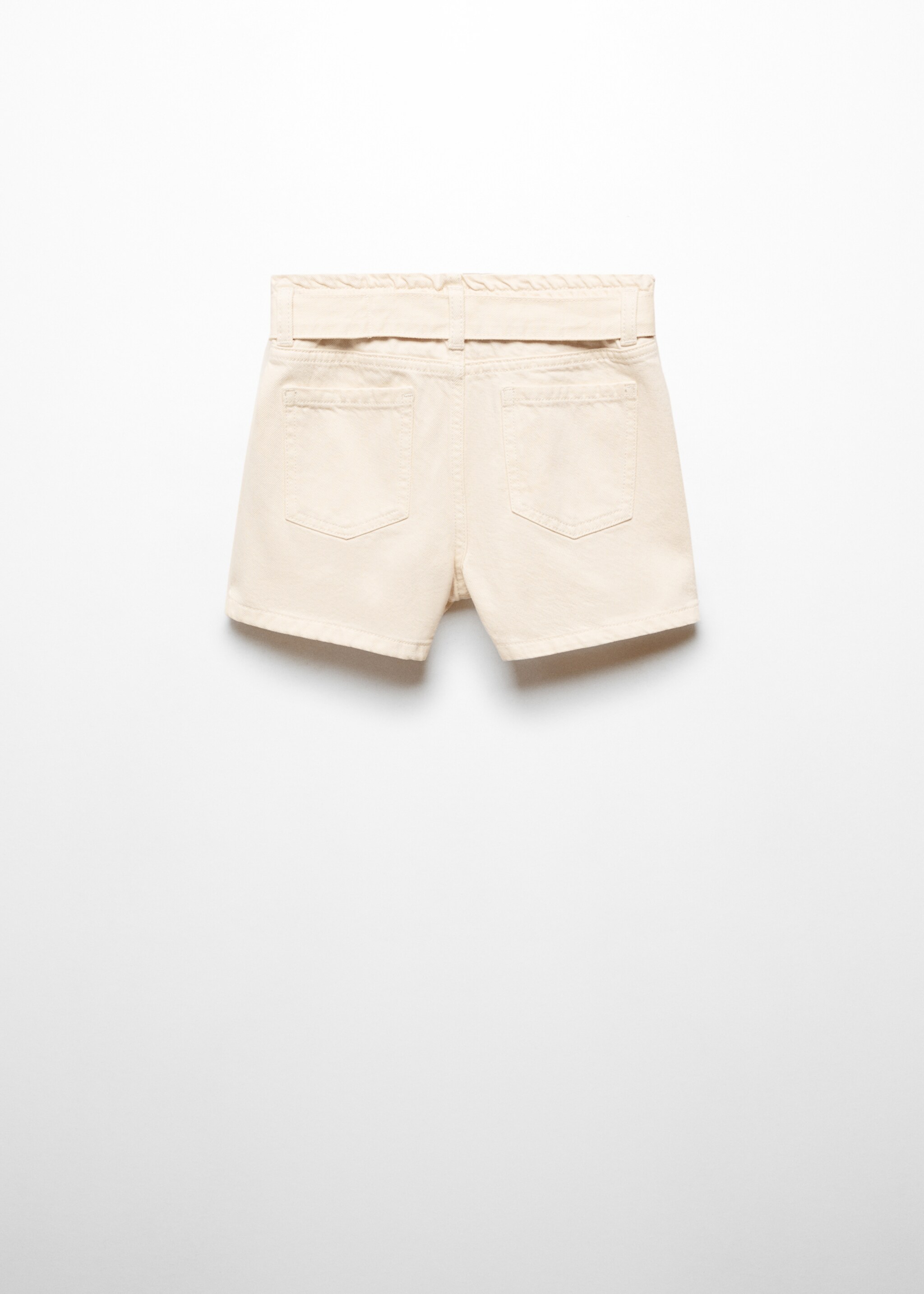 Paperbag shorts with belt - Reverse of the article, Sand. Ref: 67026013-00.