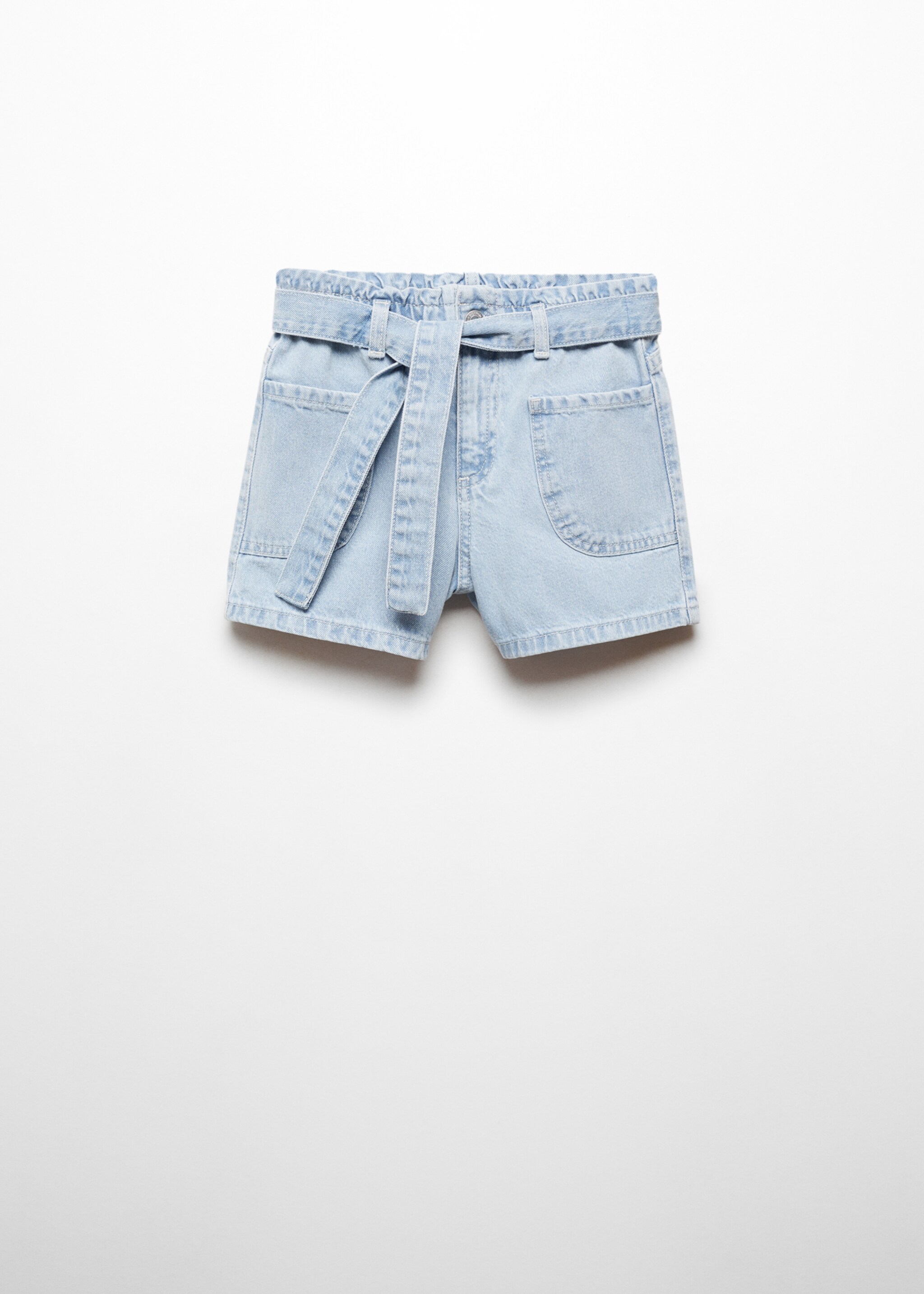 Paperbag shorts with belt - Article without model, Light Blue. Ref: 67026013-00.