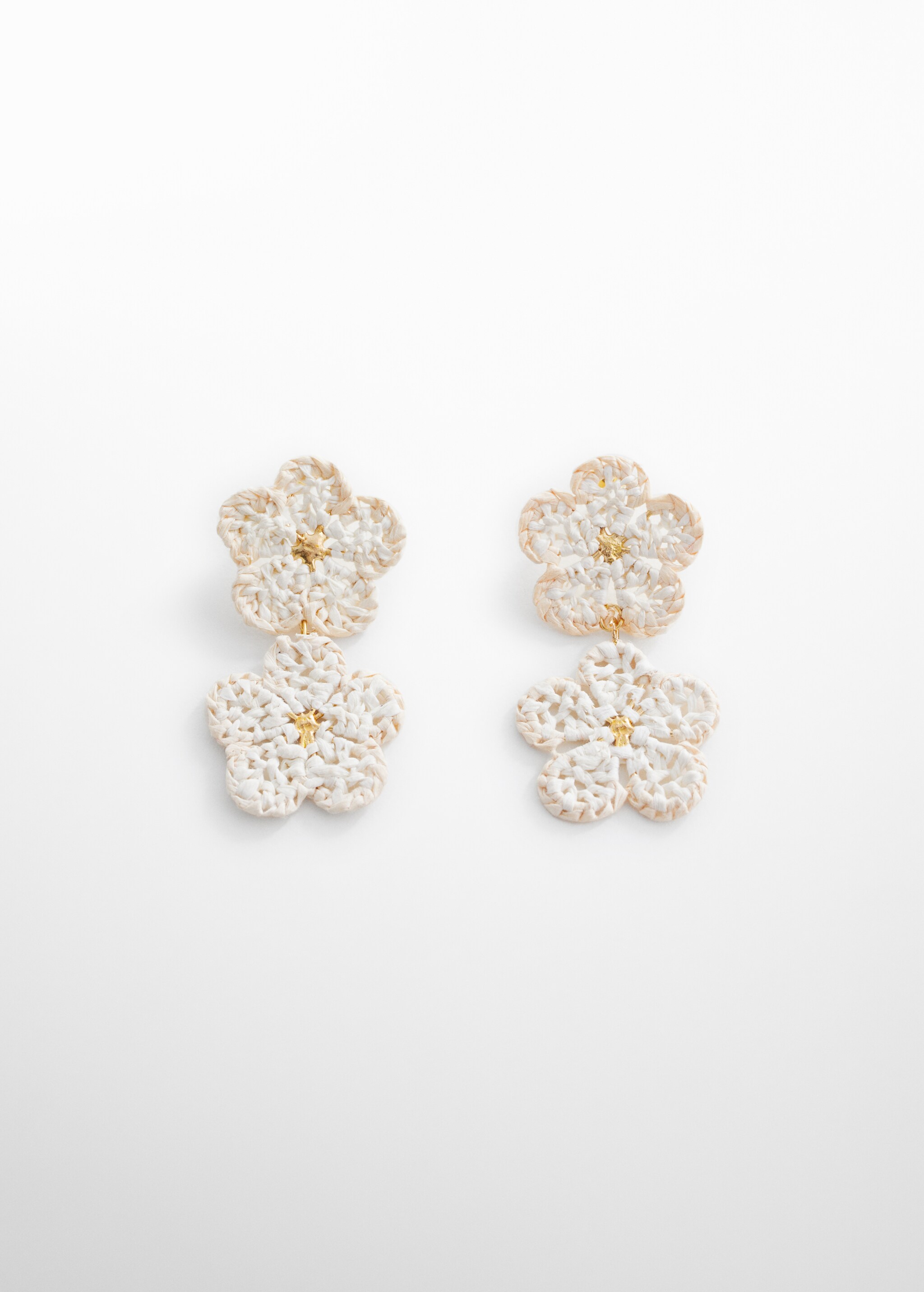 Flowers raffia earrings - Article without model