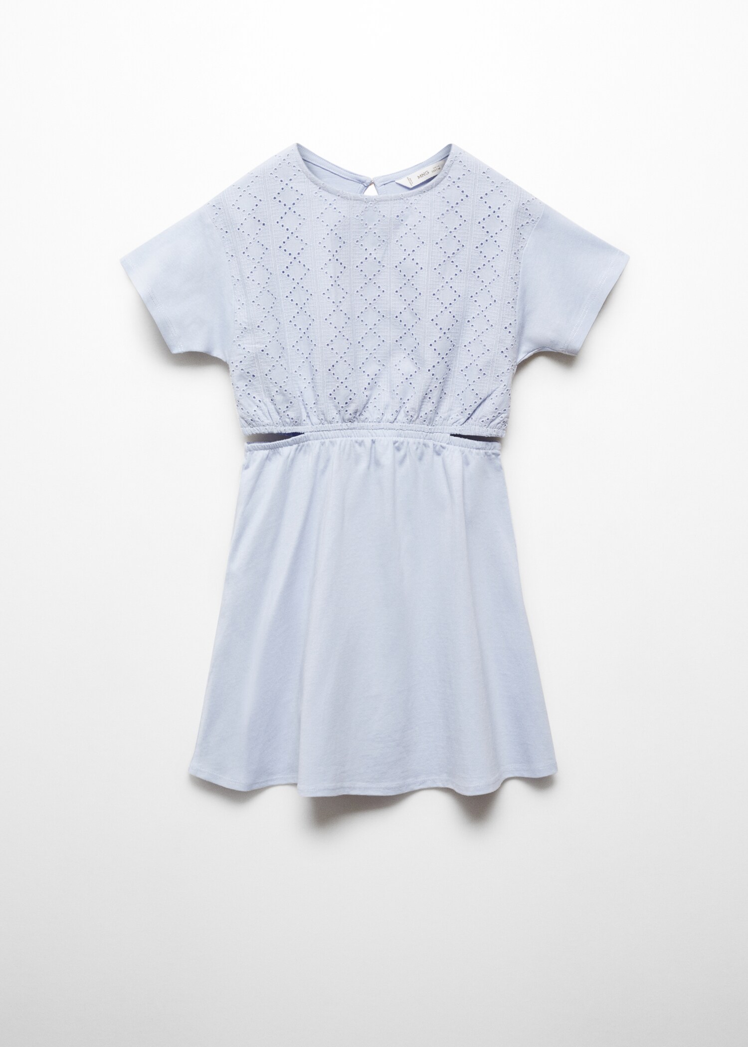 13061 Grey-Ecru Side Slit Striped Dress main image 0