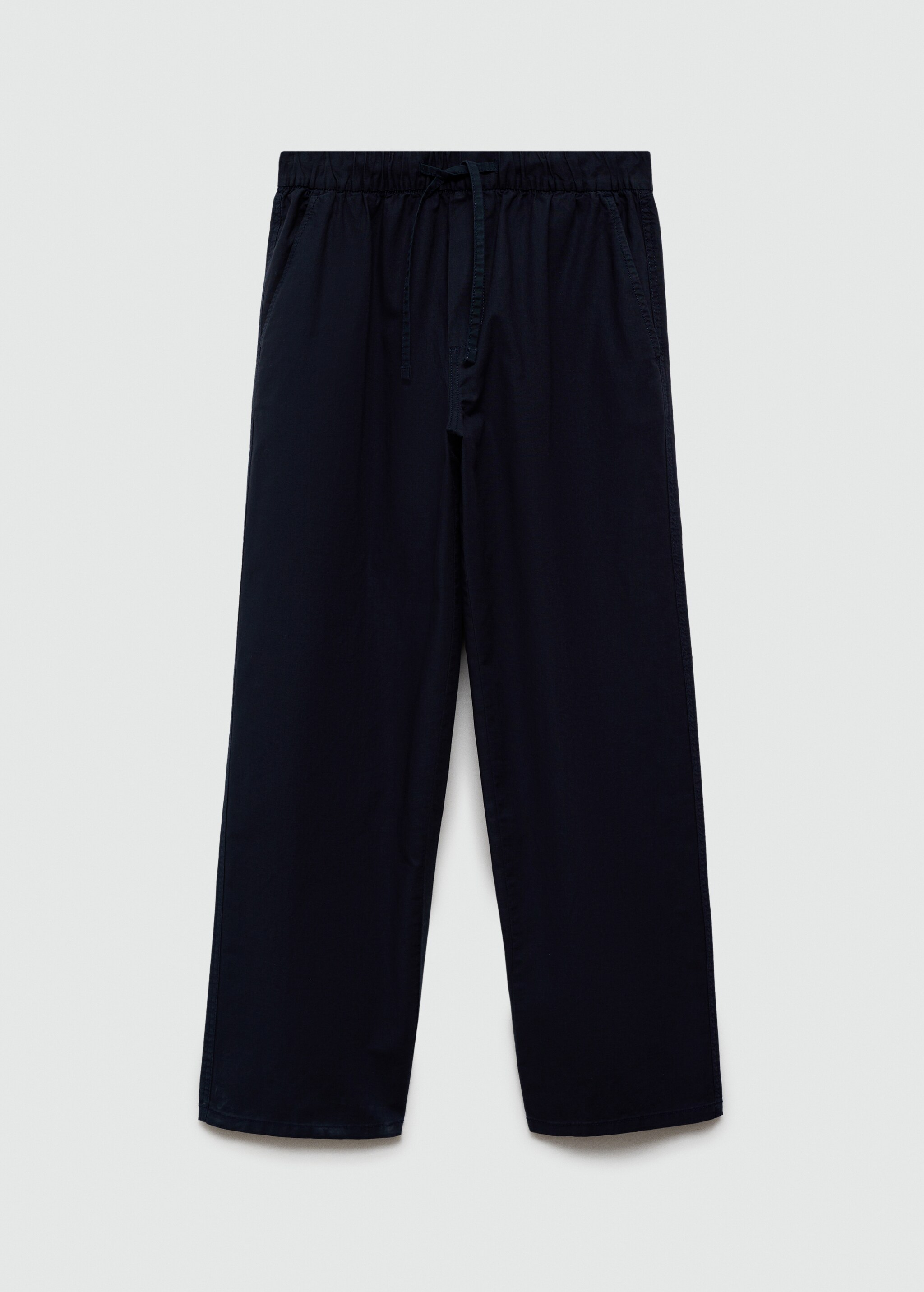 Straight linen-blend trousers - Article without model