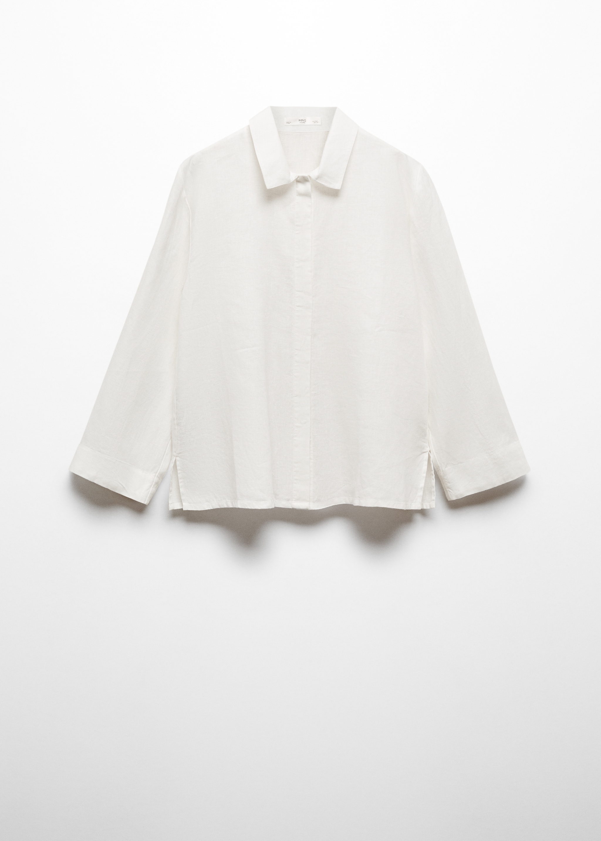 قميص بيجامة من الكتان بنسبة 100% - منتج دون نموذج