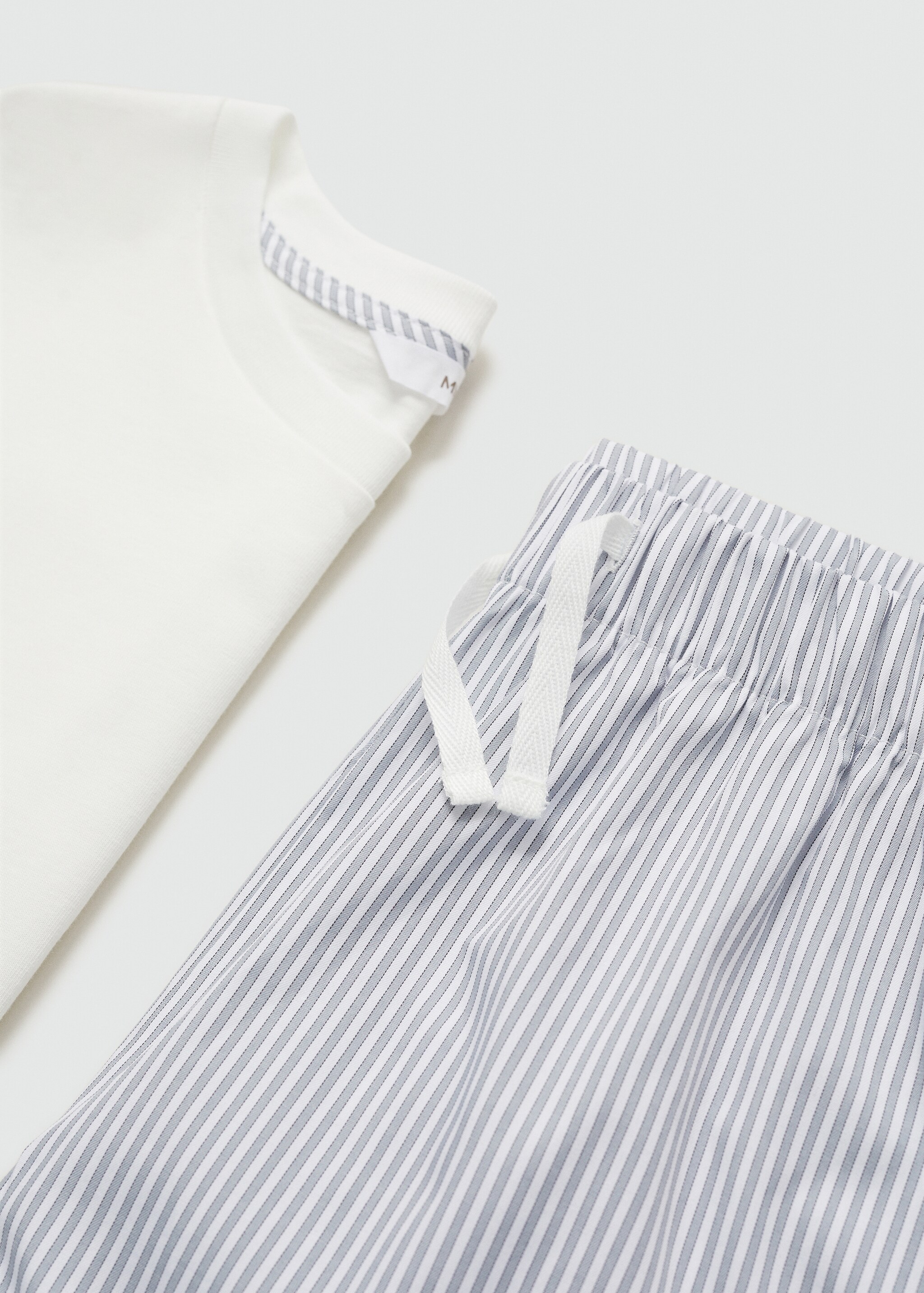 Striped cotton short pyjamas - Details of the article 8