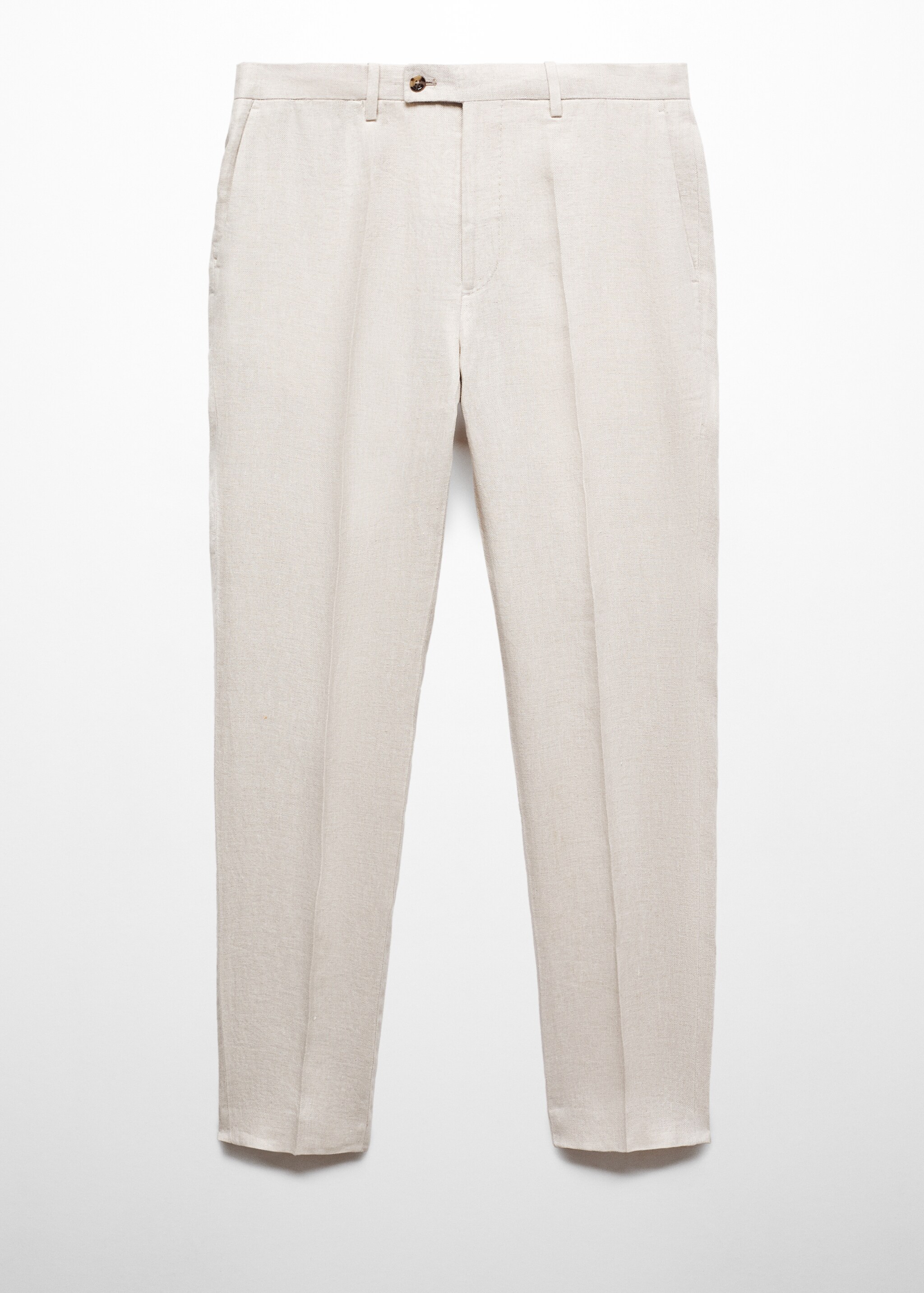 Spodnie garniturowe slim fit z 100% lnu - Artykuł bez modela/modelki