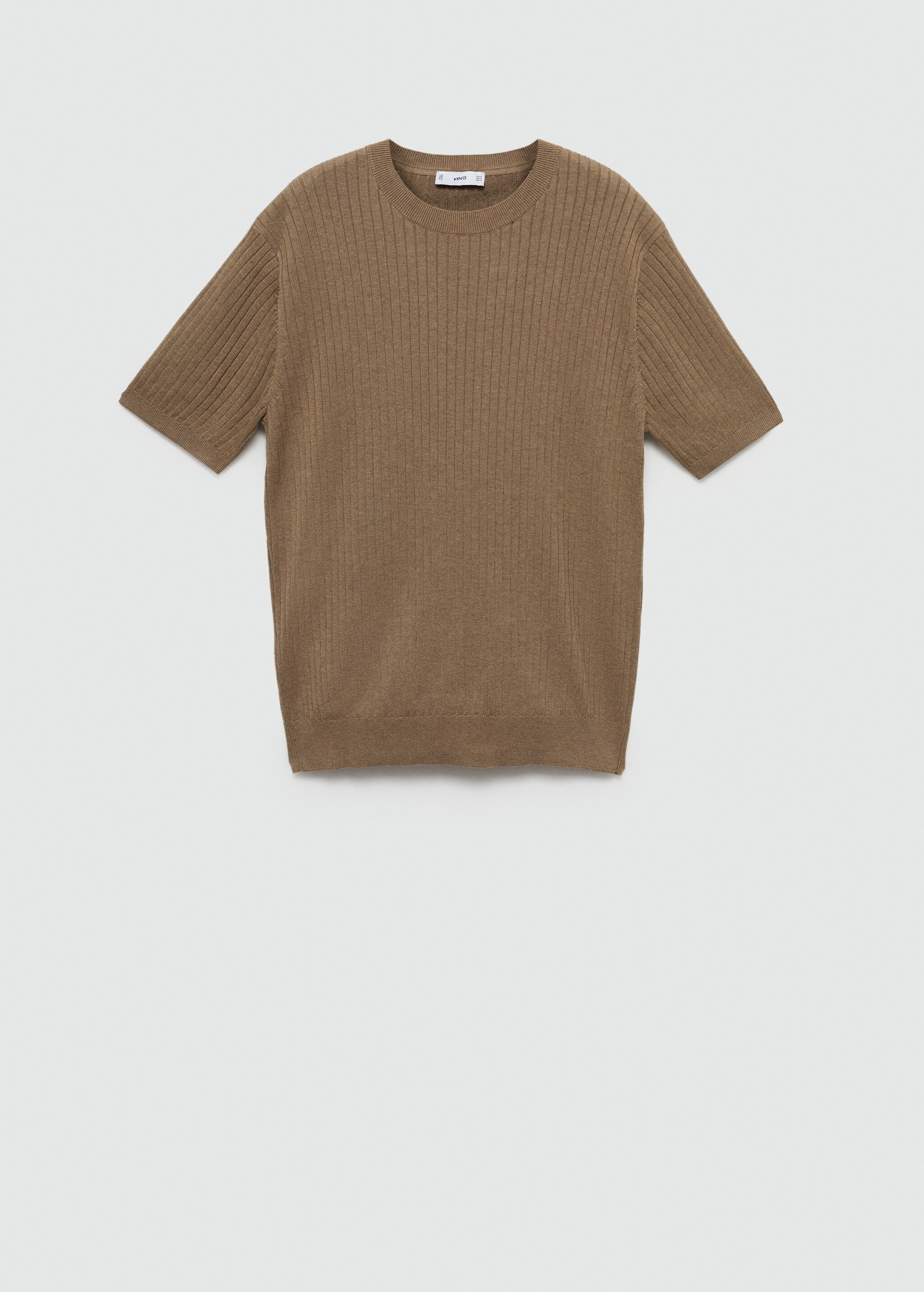 Ribbed cotton T-shirt - Article without model