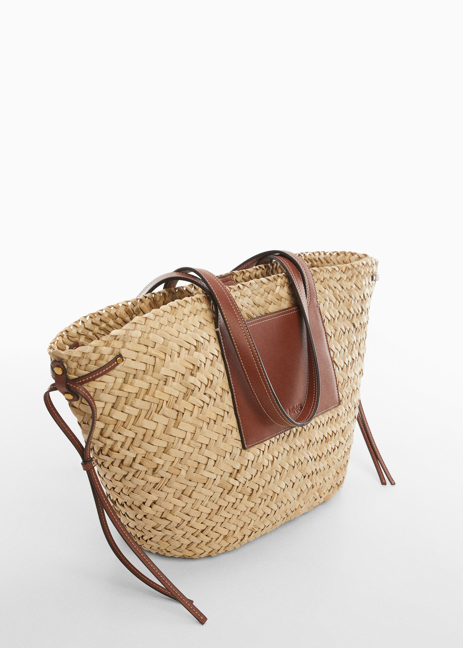 Double strap basket bag - Medium plane