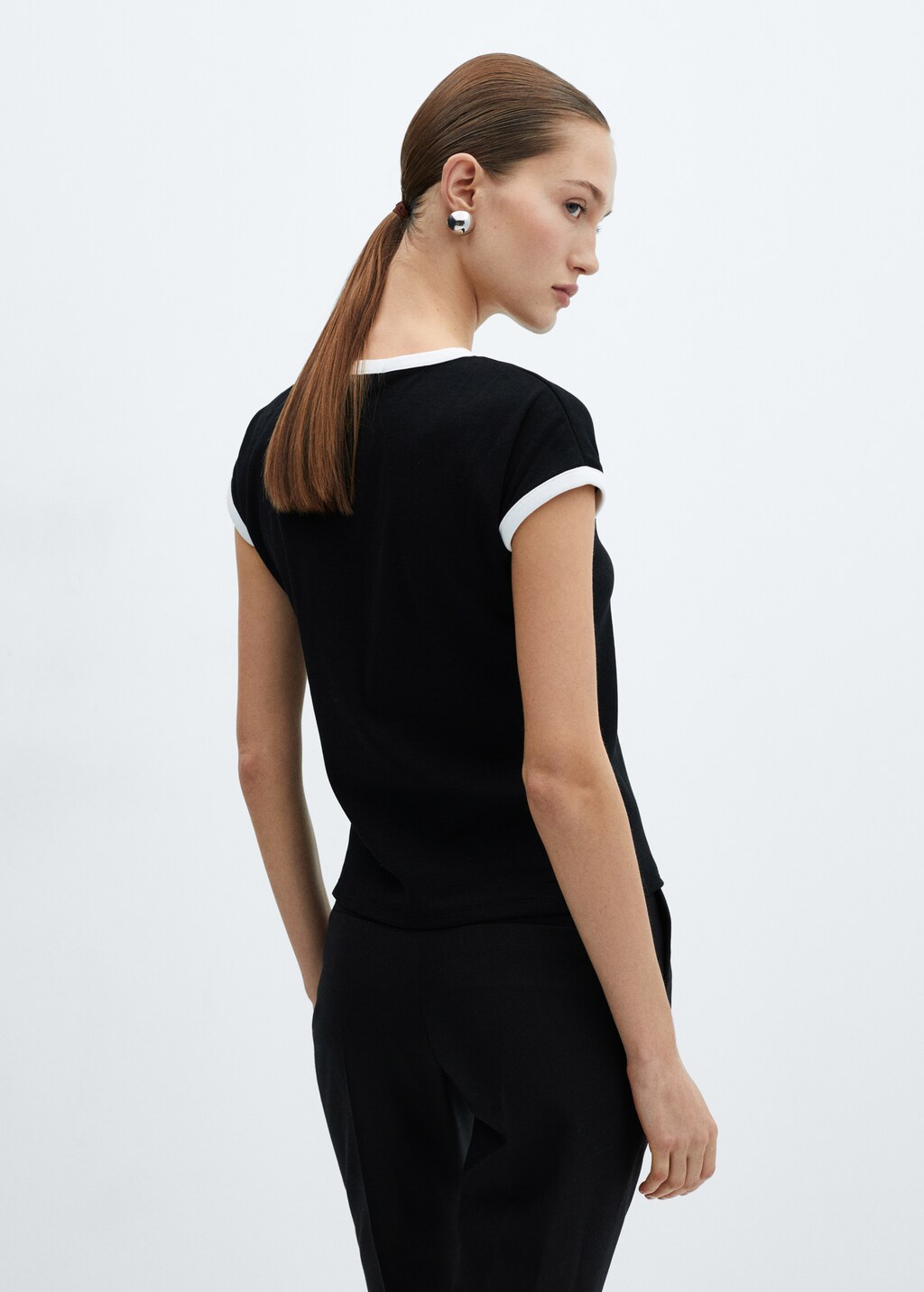 Contrast trim T-shirt