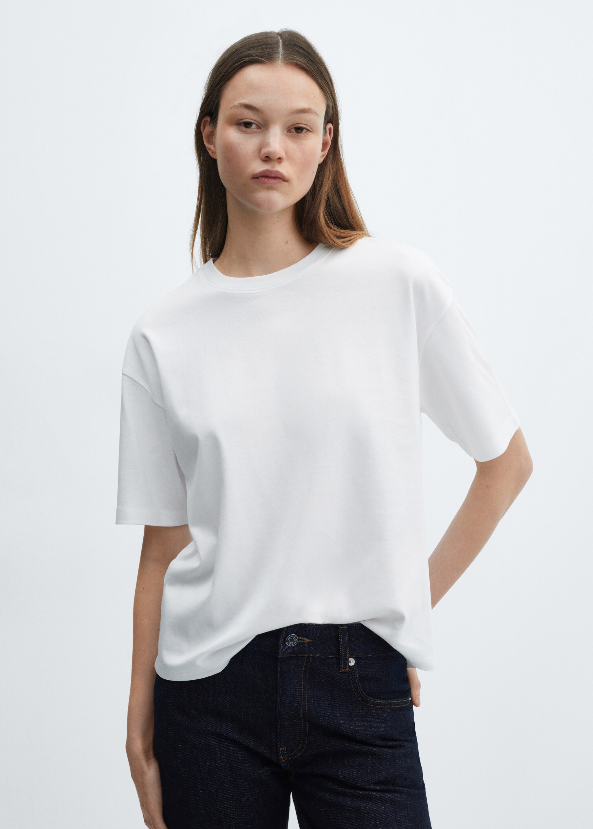 Oversize cotton T-shirt - Medium plane