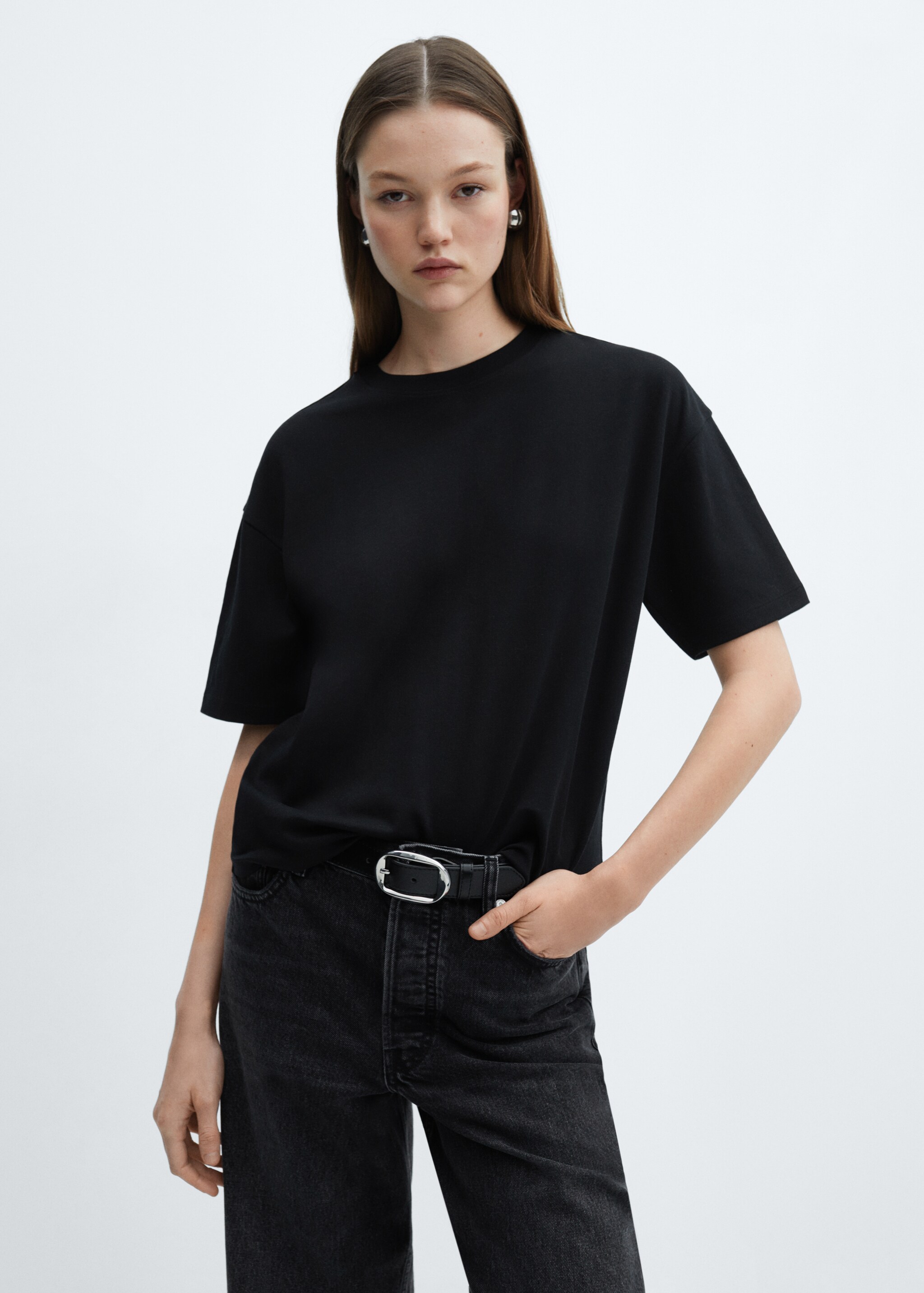 Camiseta oversize algodón - Plano medio