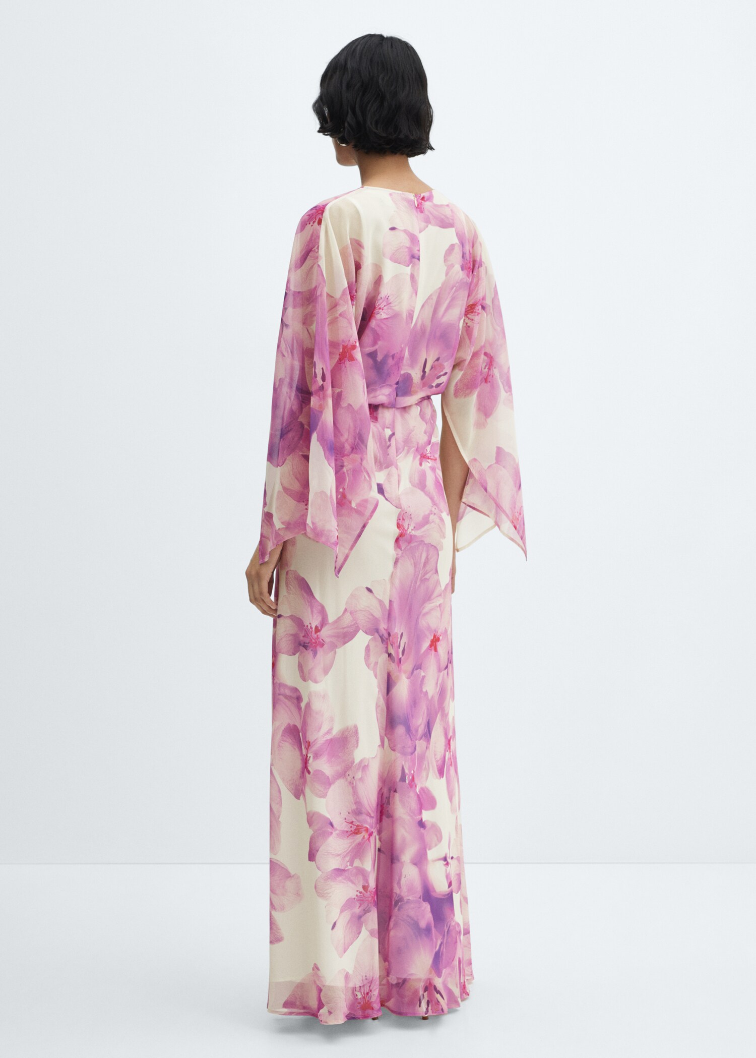 Vestido floral escote cruzado - Reverso del artículo