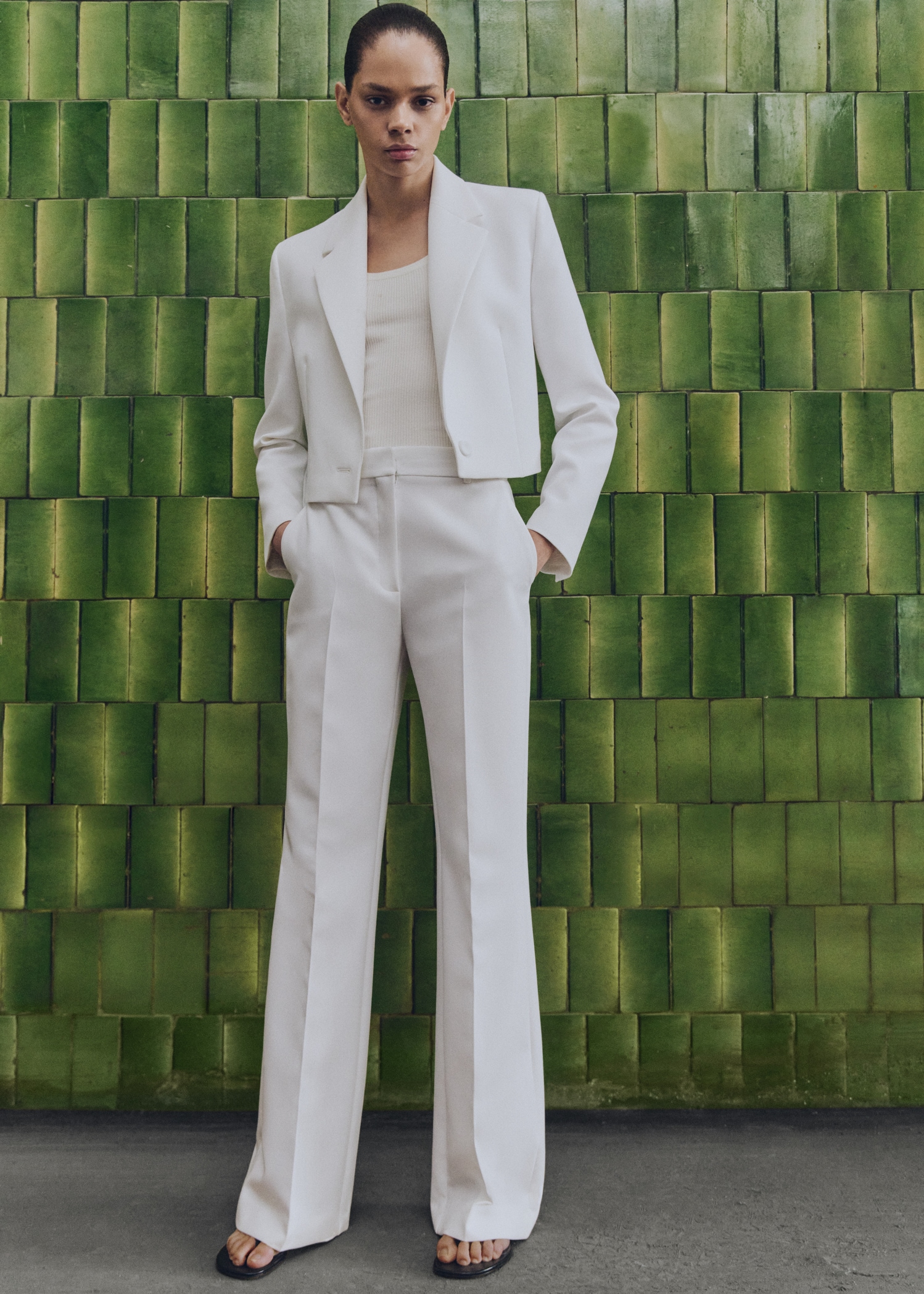 Pantalón recto traje - Main Image