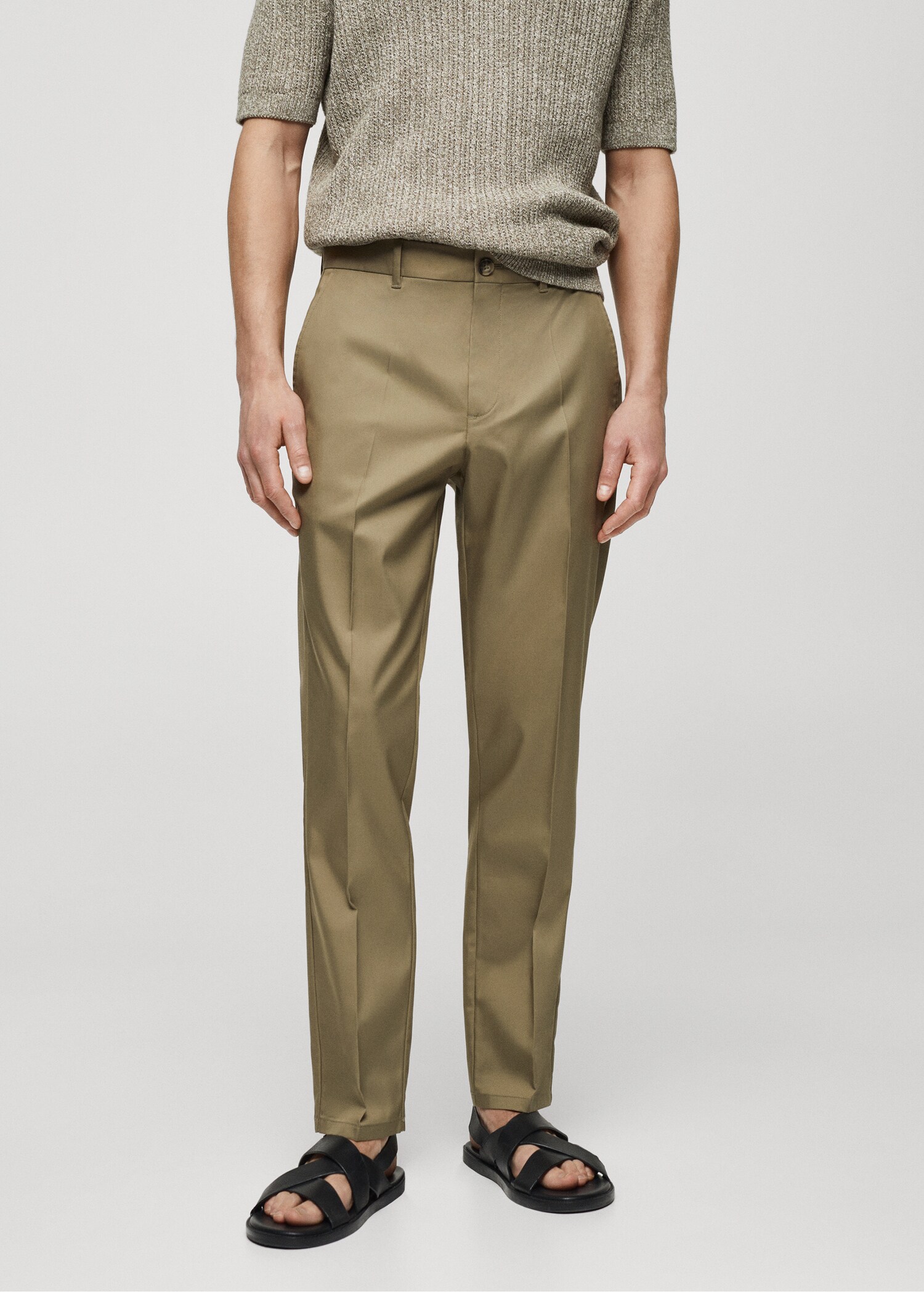 Pantalon slim-fit Lyocell - Plan moyen