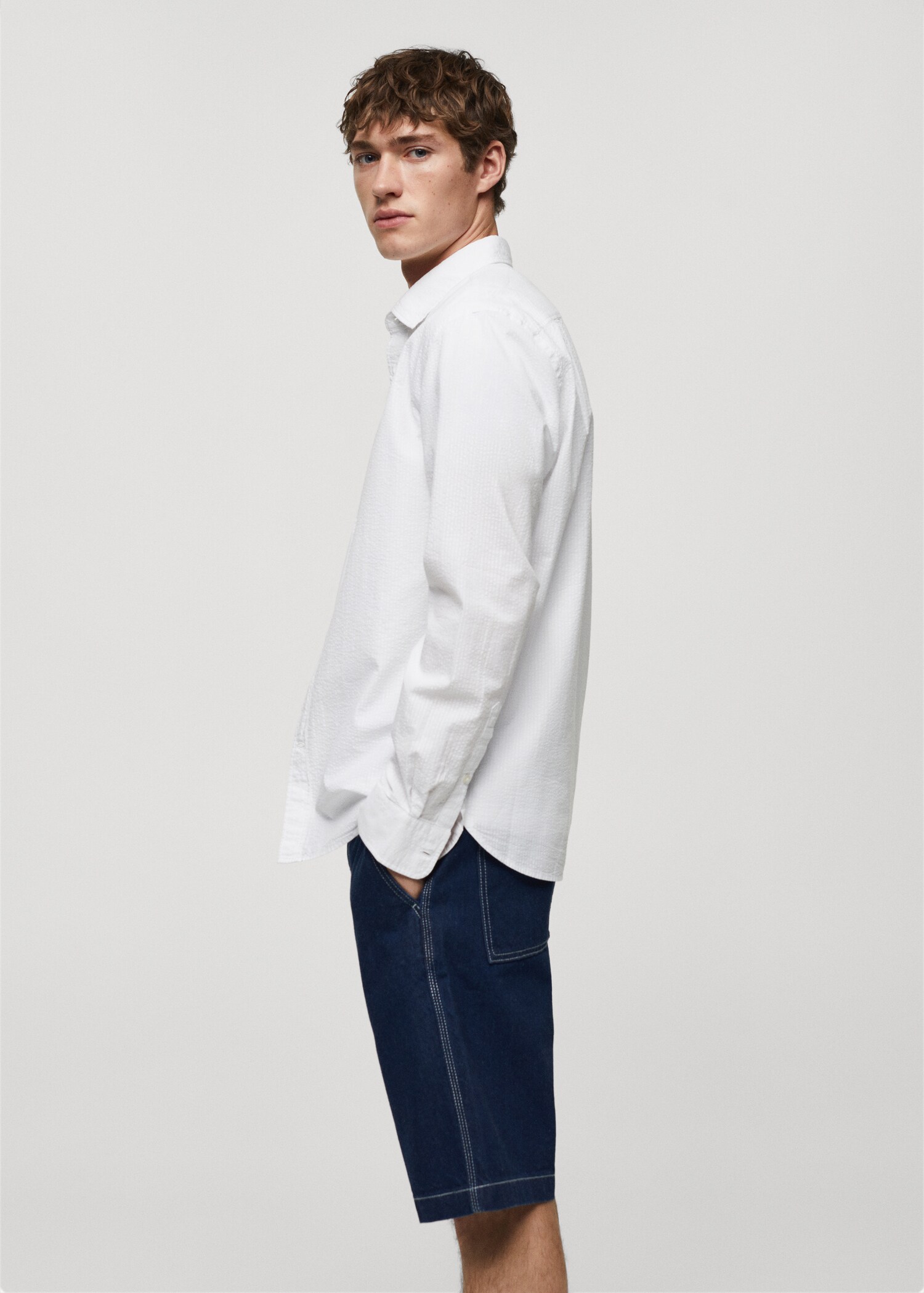 Chemise 100 % coton seersucker - Détail de l'article 2
