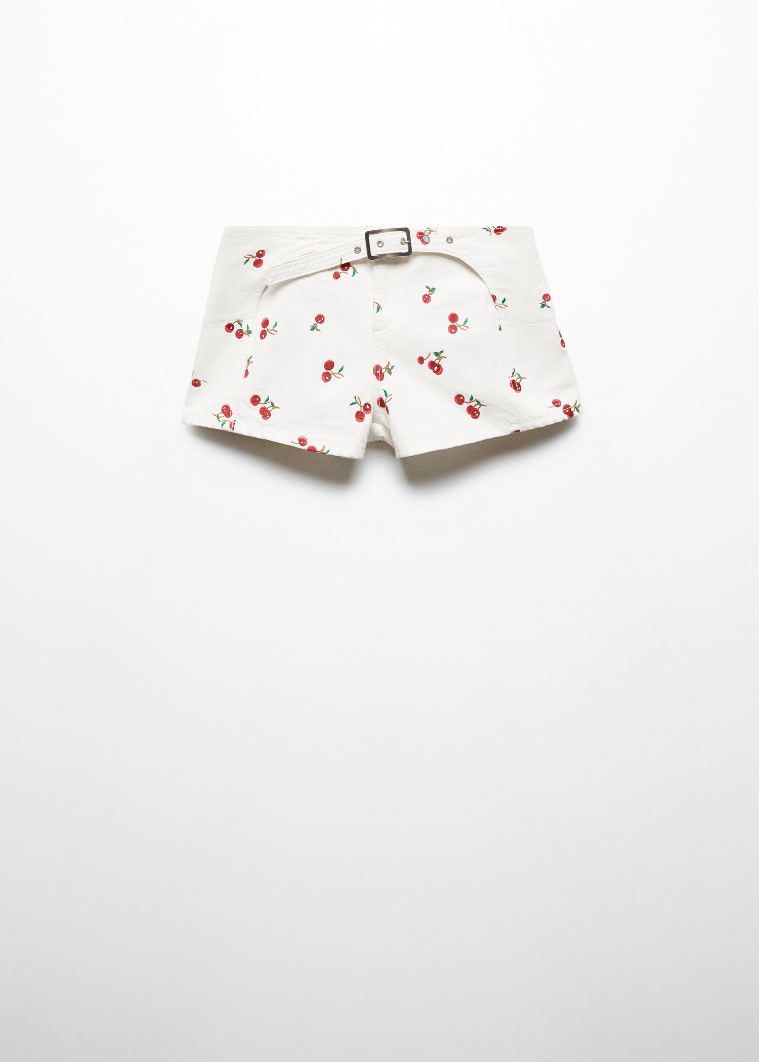 Belted embroidered shorts - Article without model