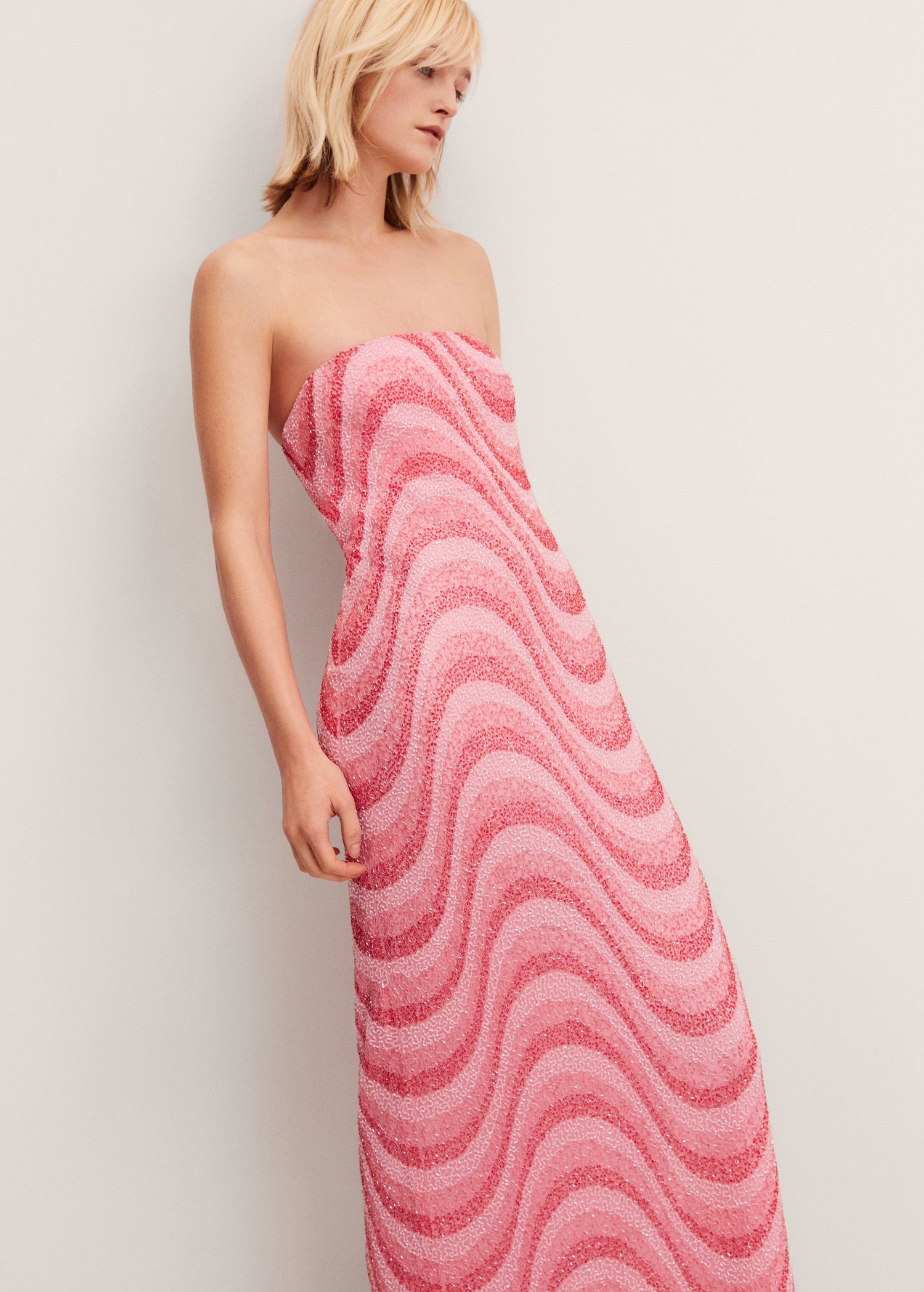 Robe bustier perles Femme MANGO France (La Réunion)