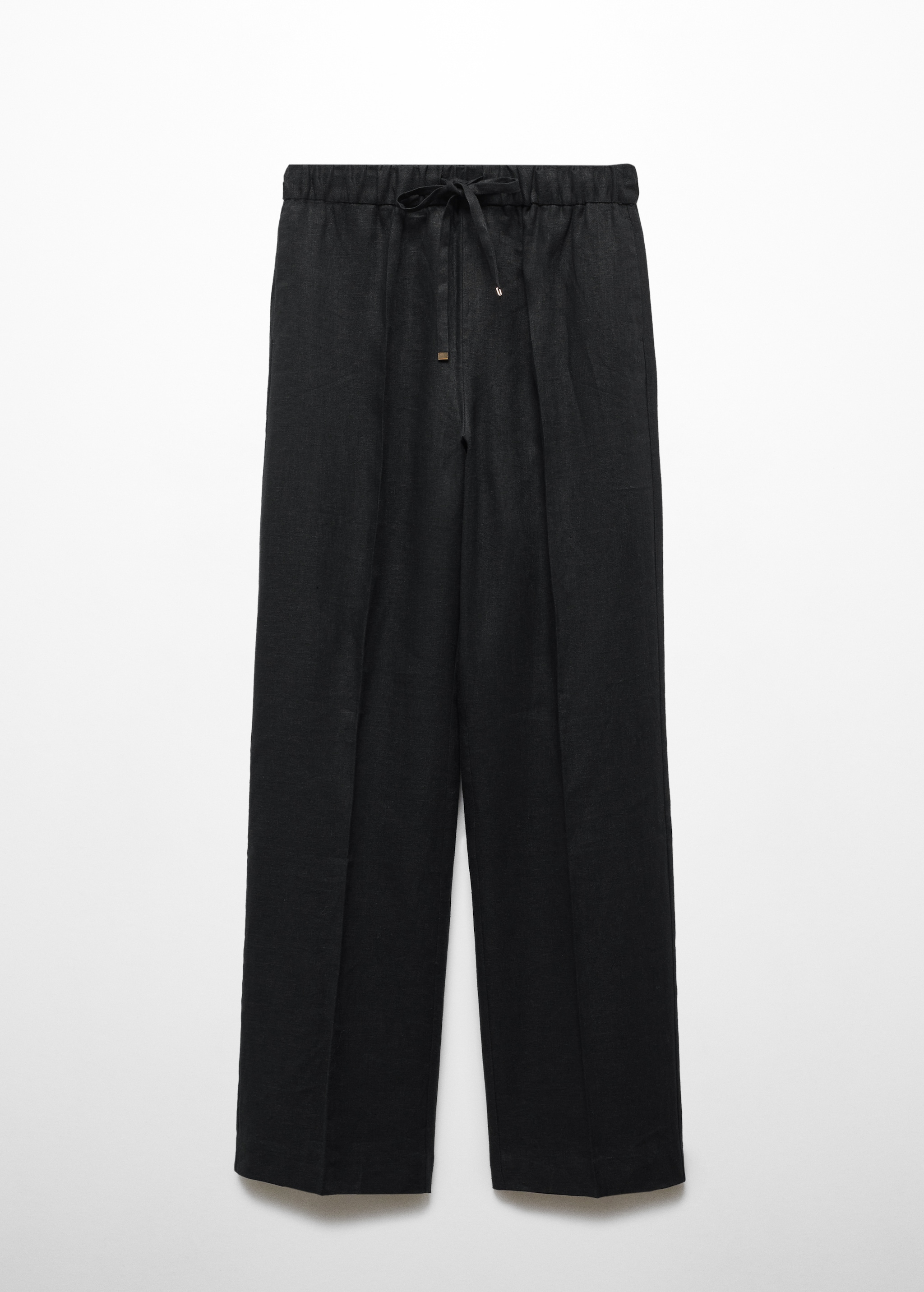Pantaloni din in cu betelie elastică - Articol fără model