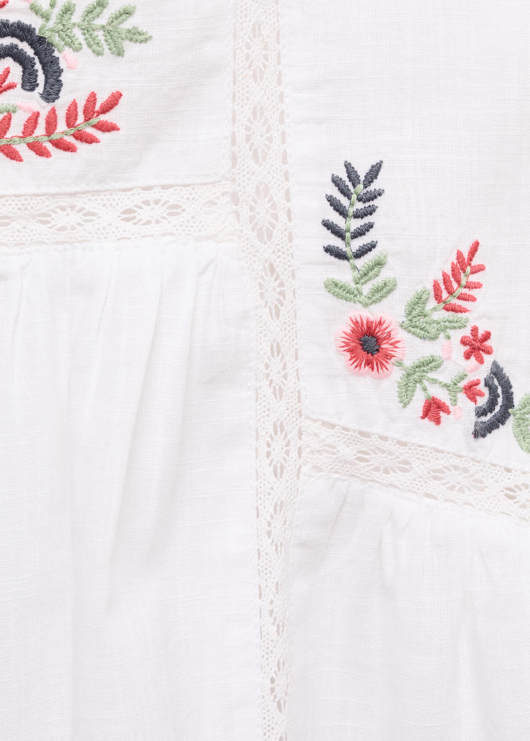Embroidered flower top - Details of the article 8