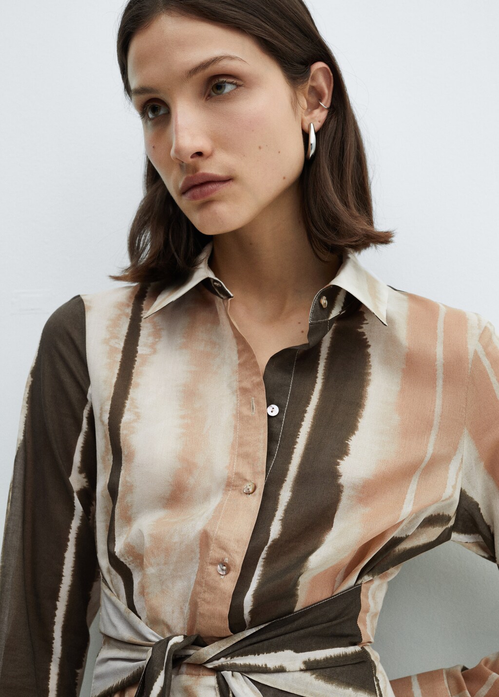 Robe chemise tie and dye n ud