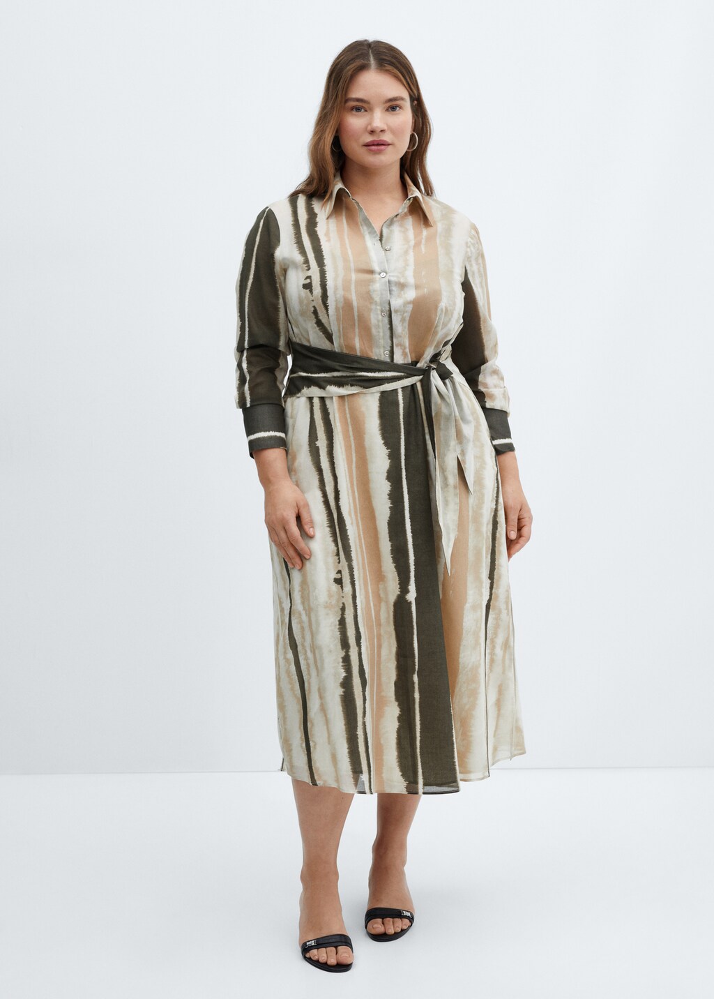 Robe chemise tie and dye n ud