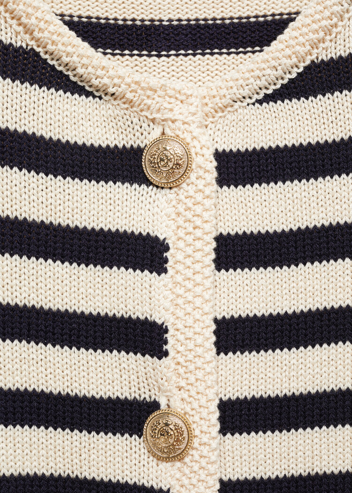 Striped cardigan with jewel buttons - Details of the article 8