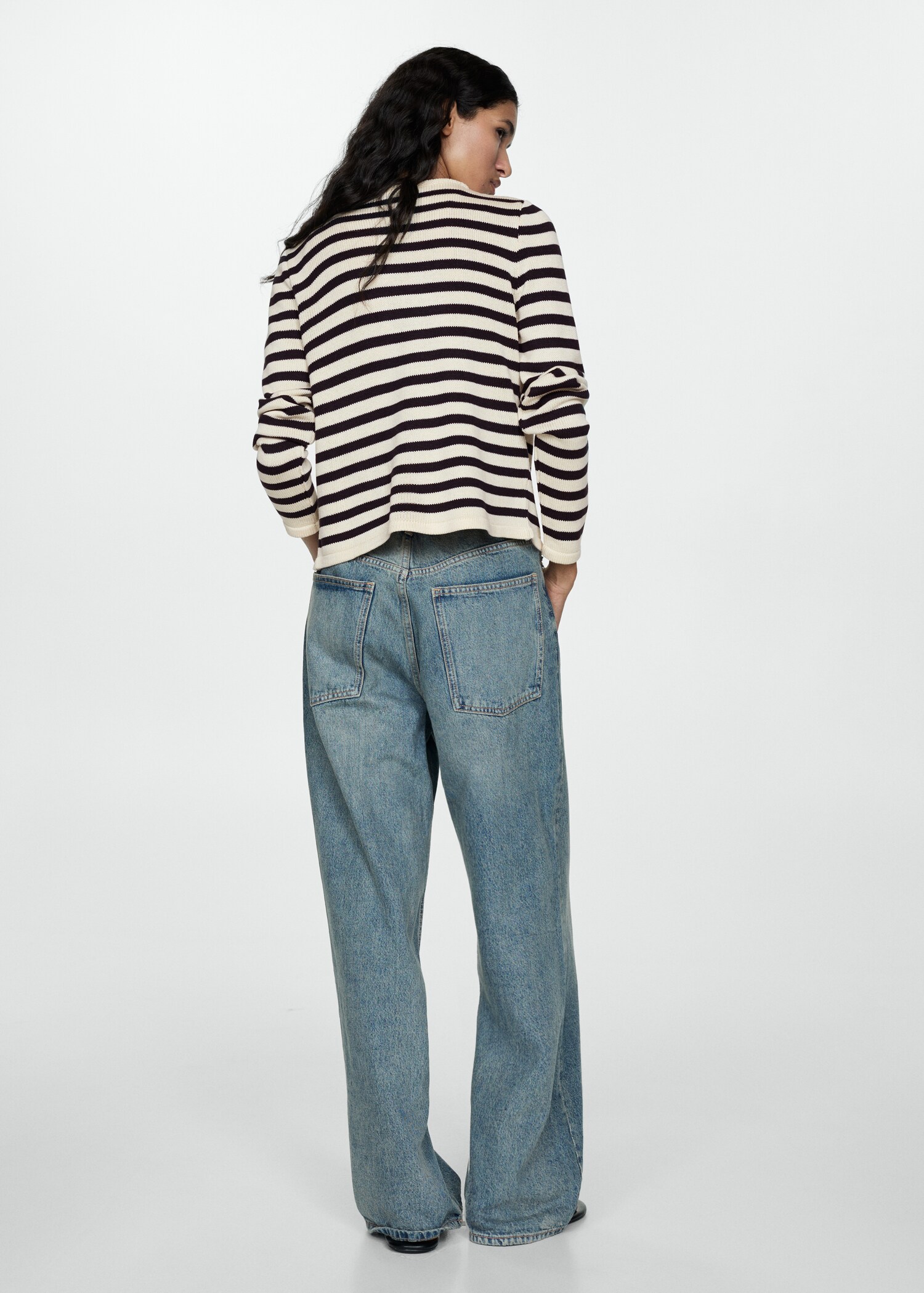 Striped cardigan with jewel buttons - Reverse of the article
