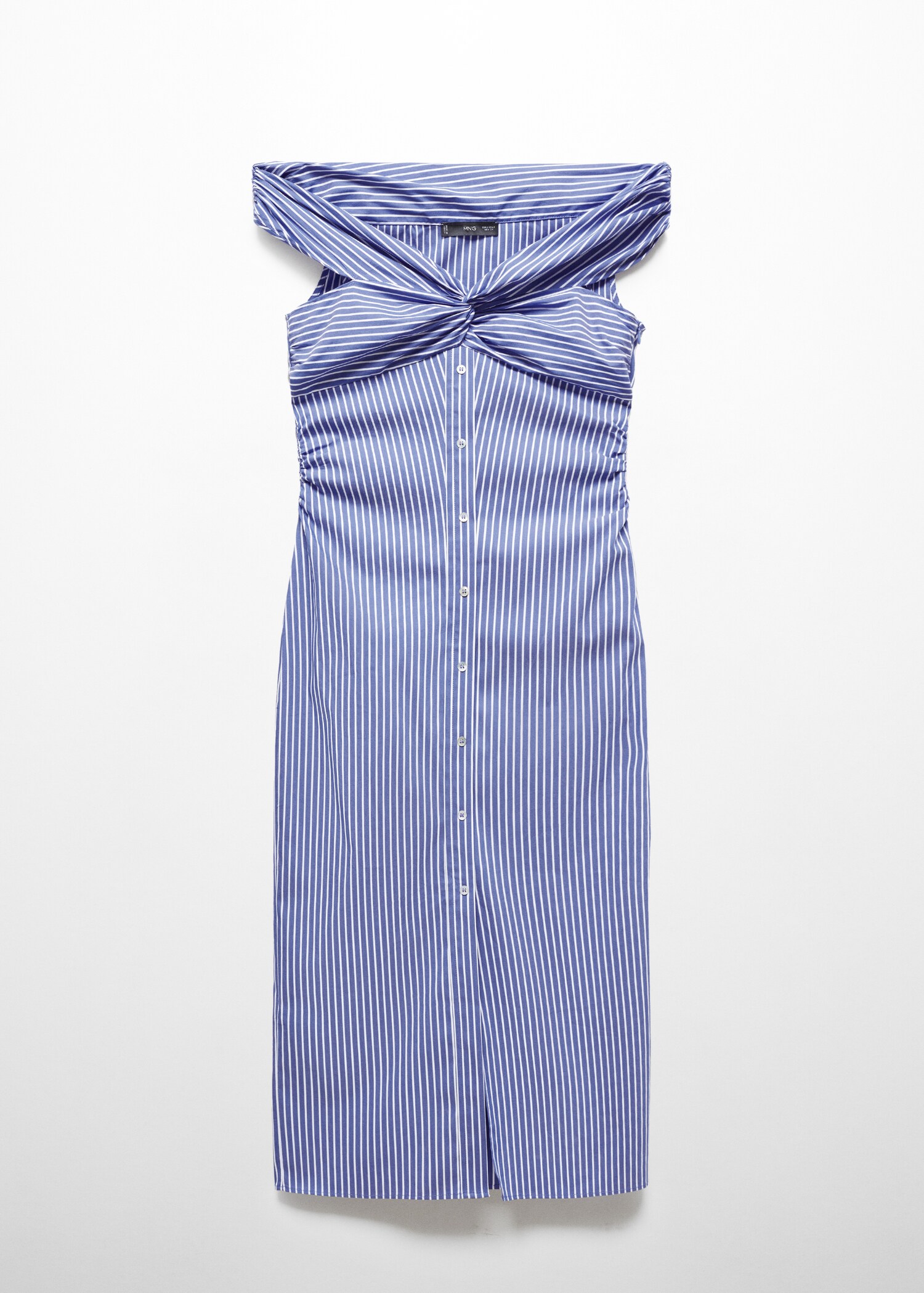 Striped dress with bare shoulders - Article without model