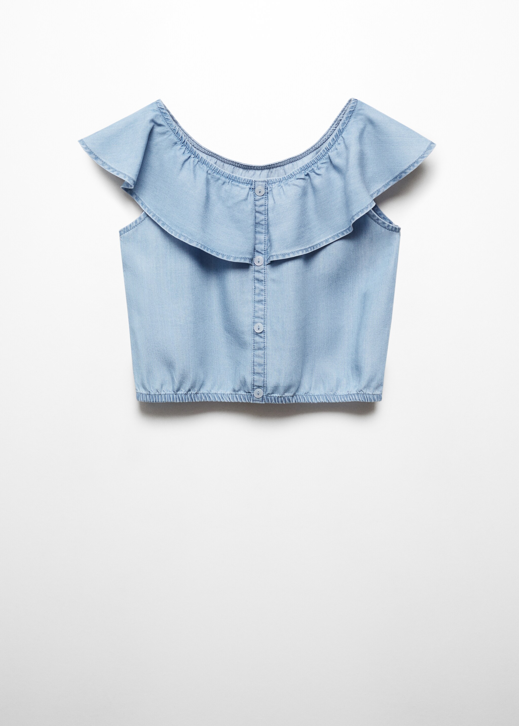 Denim blouse with buttons - Reverse of the article