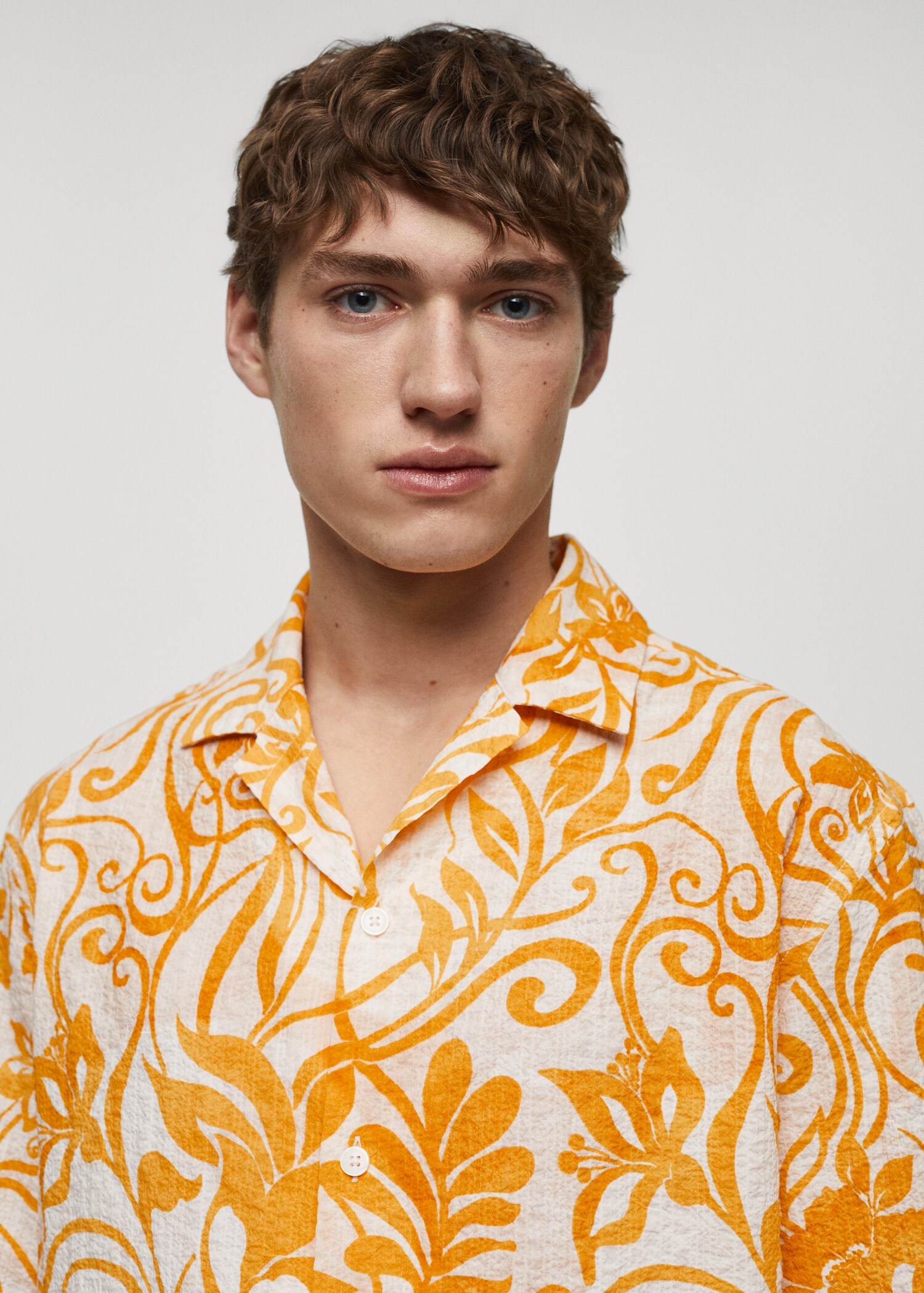 Camisa algodón textura estampada - Detalle del artículo 1