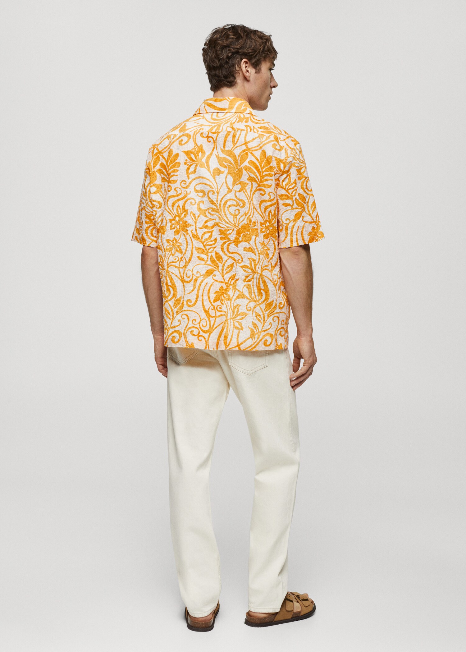 Camisa algodón textura estampada - Reverso del artículo