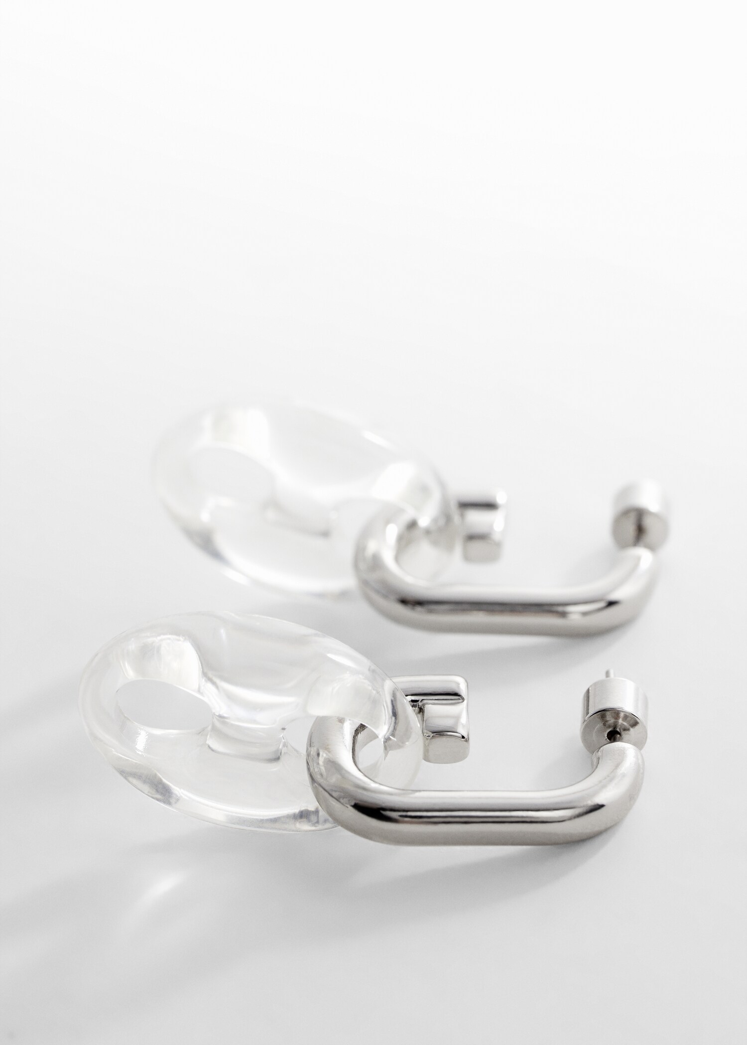 Boucles d'oreilles maillons combinés - Plan moyen