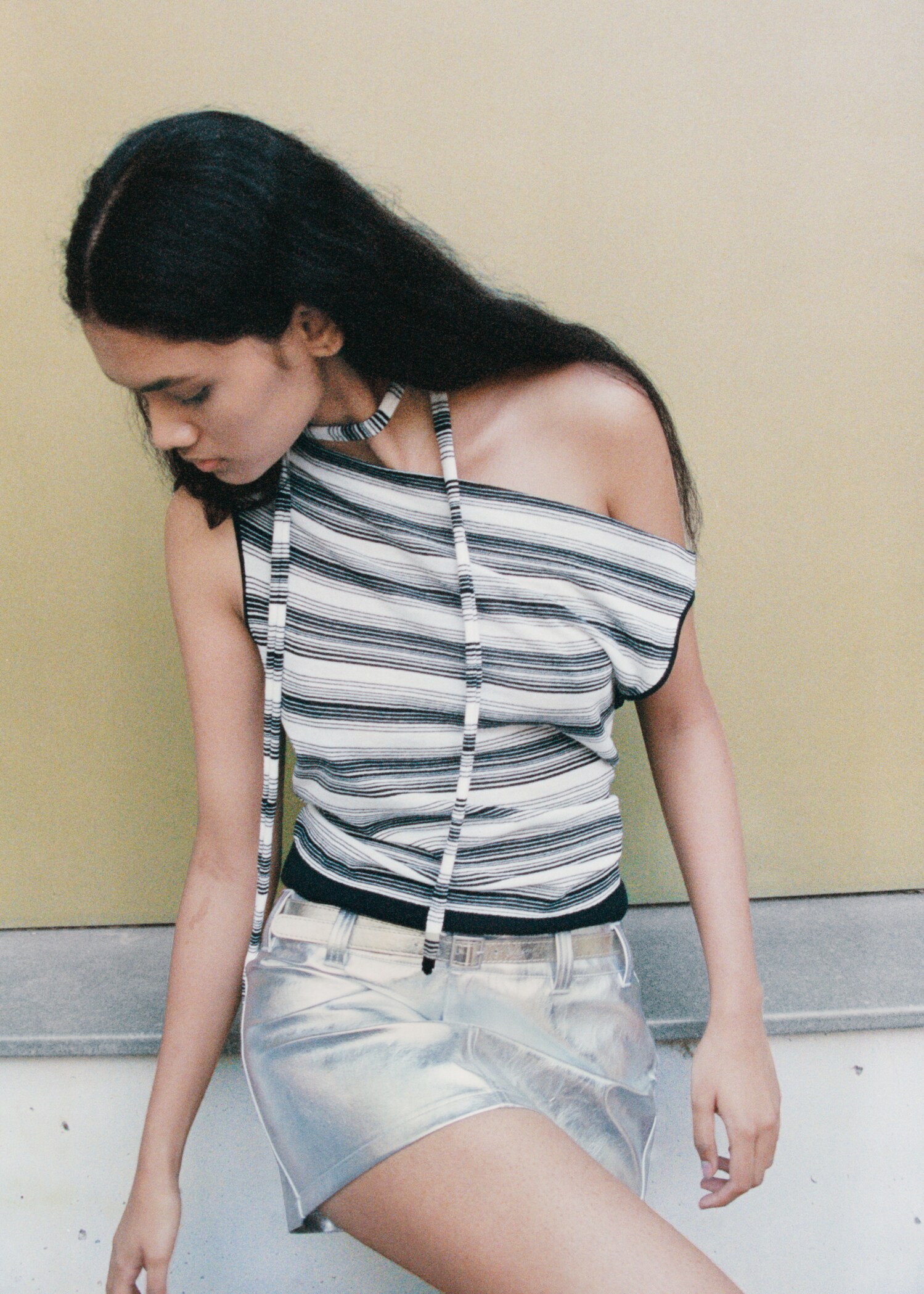 Top rayas chocker cuello barco - Details of the article 6