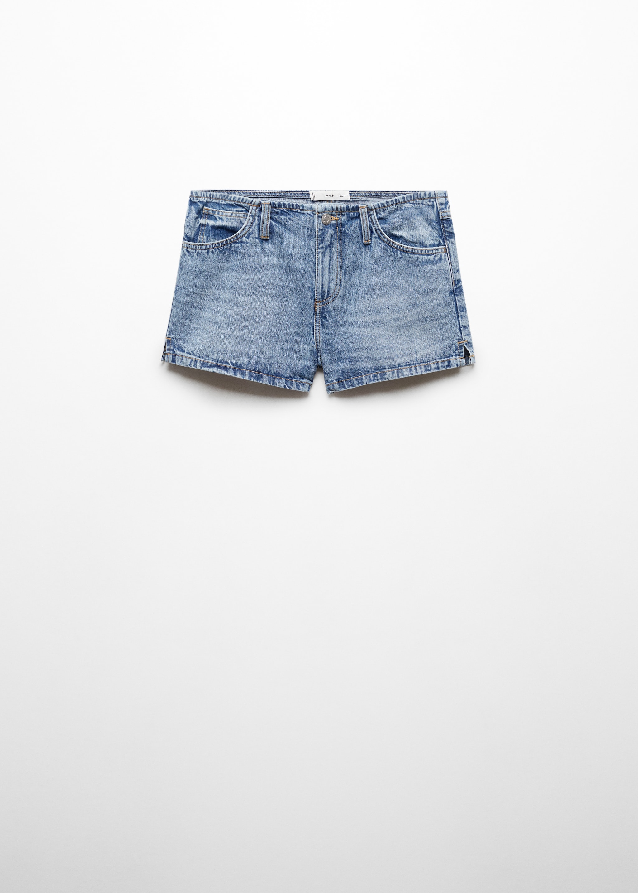 Low-rise denim shorts - Main Image