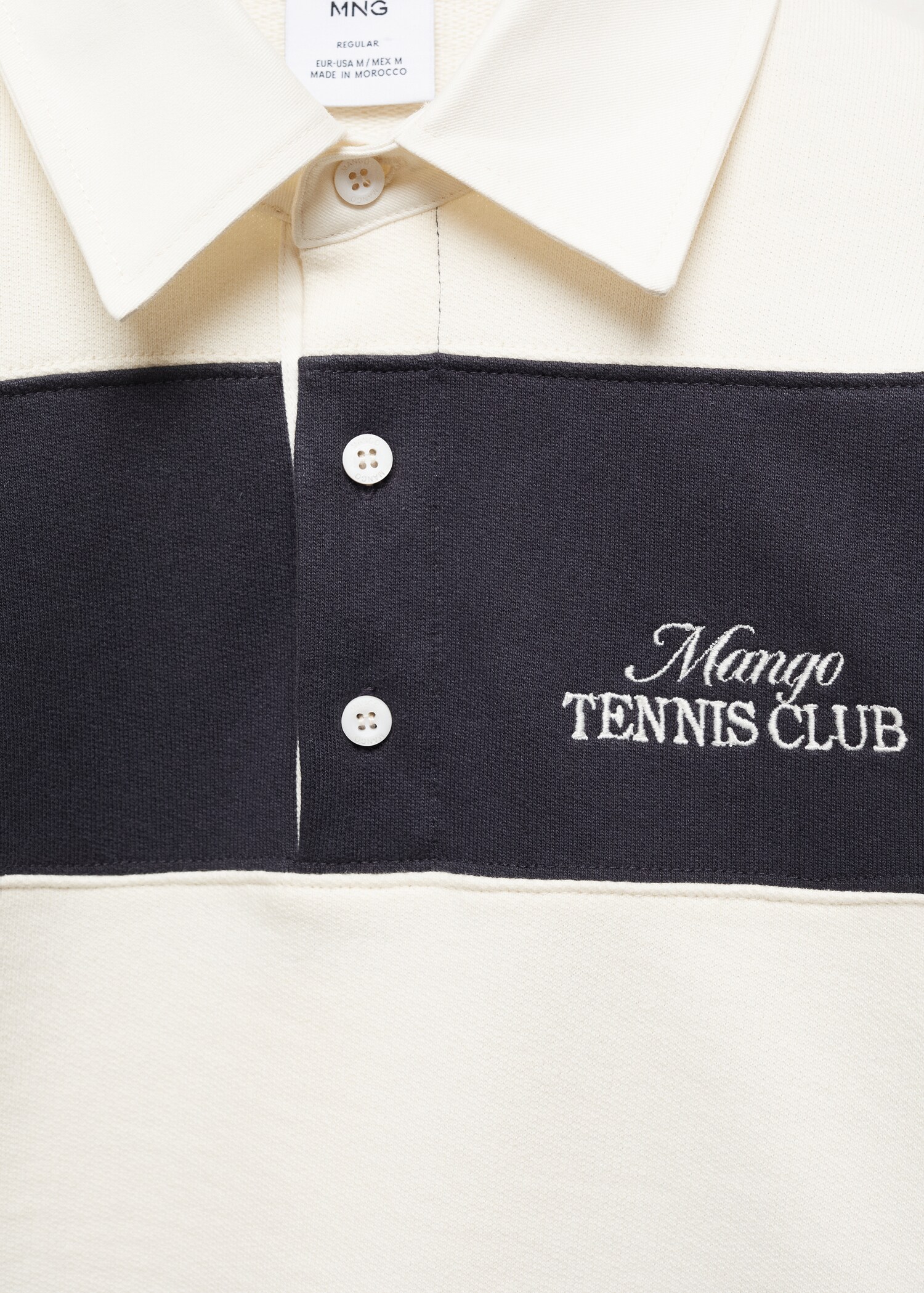 Sweat-shirt polo rayures broderie - Détail de l'article 8