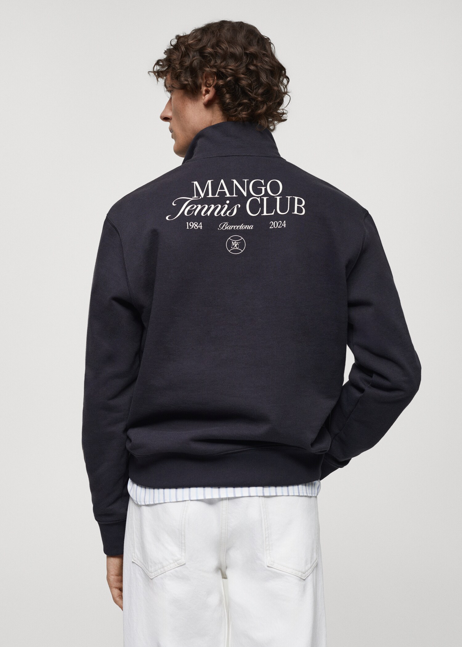 Sudadera cremallera estampado - Reverso del artículo