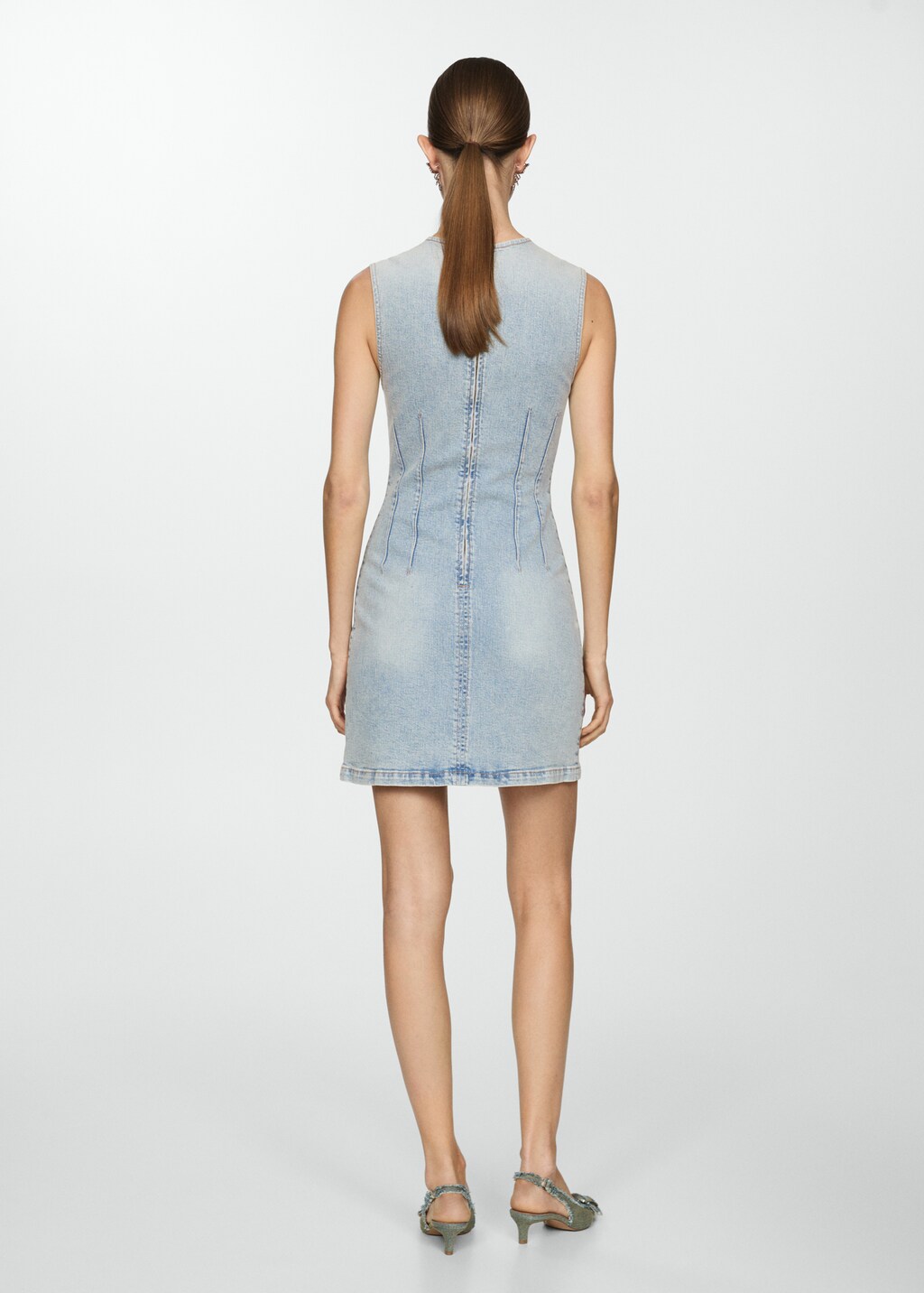 Short denim dress