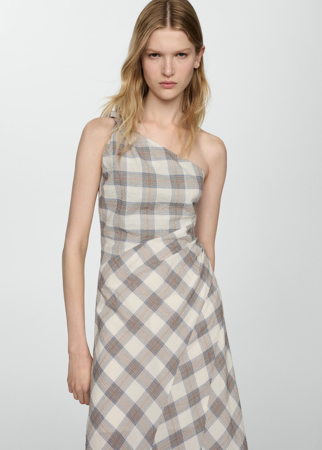 Mango checked dress store