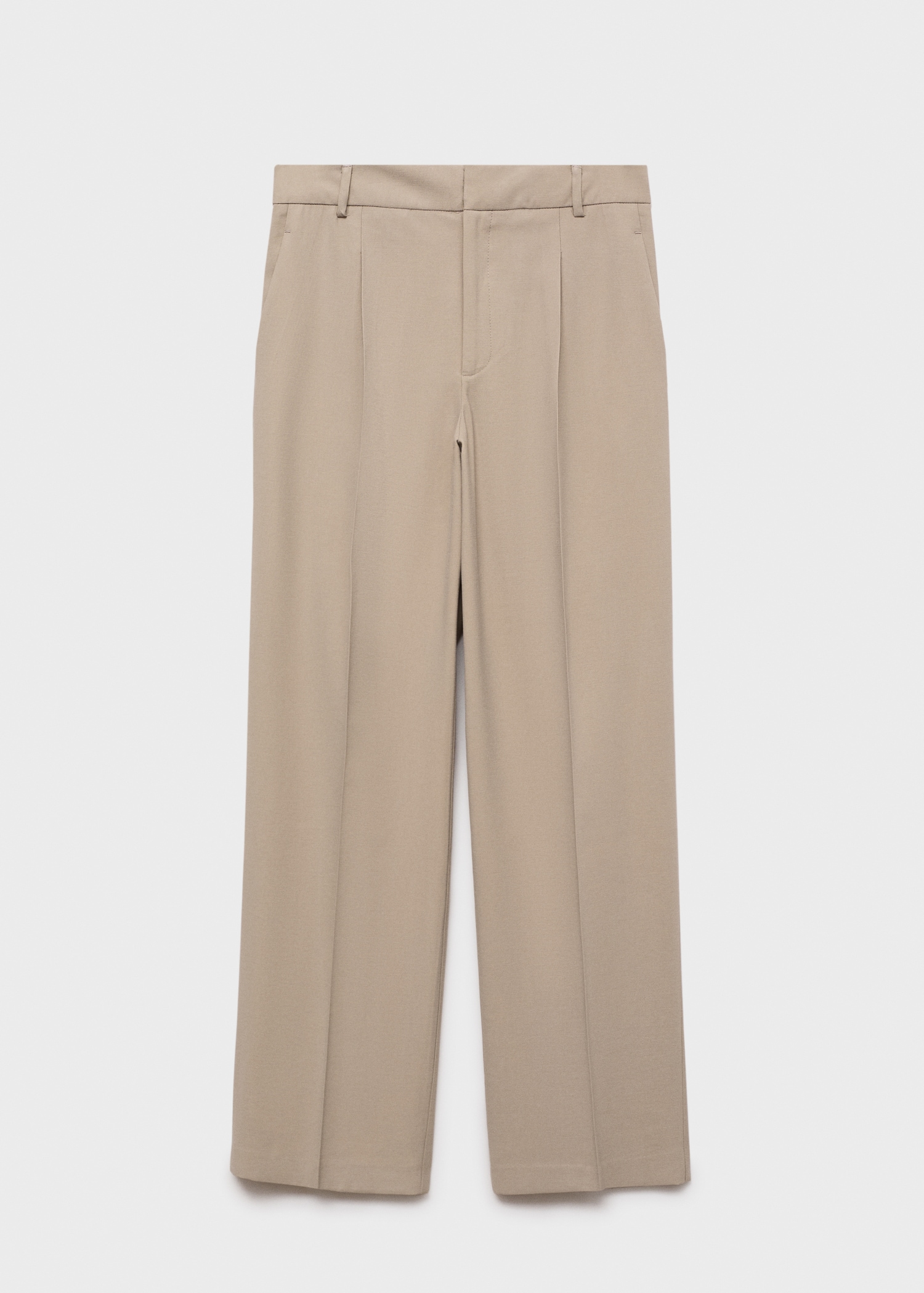 Straight-fit pleated trousers - Article without model