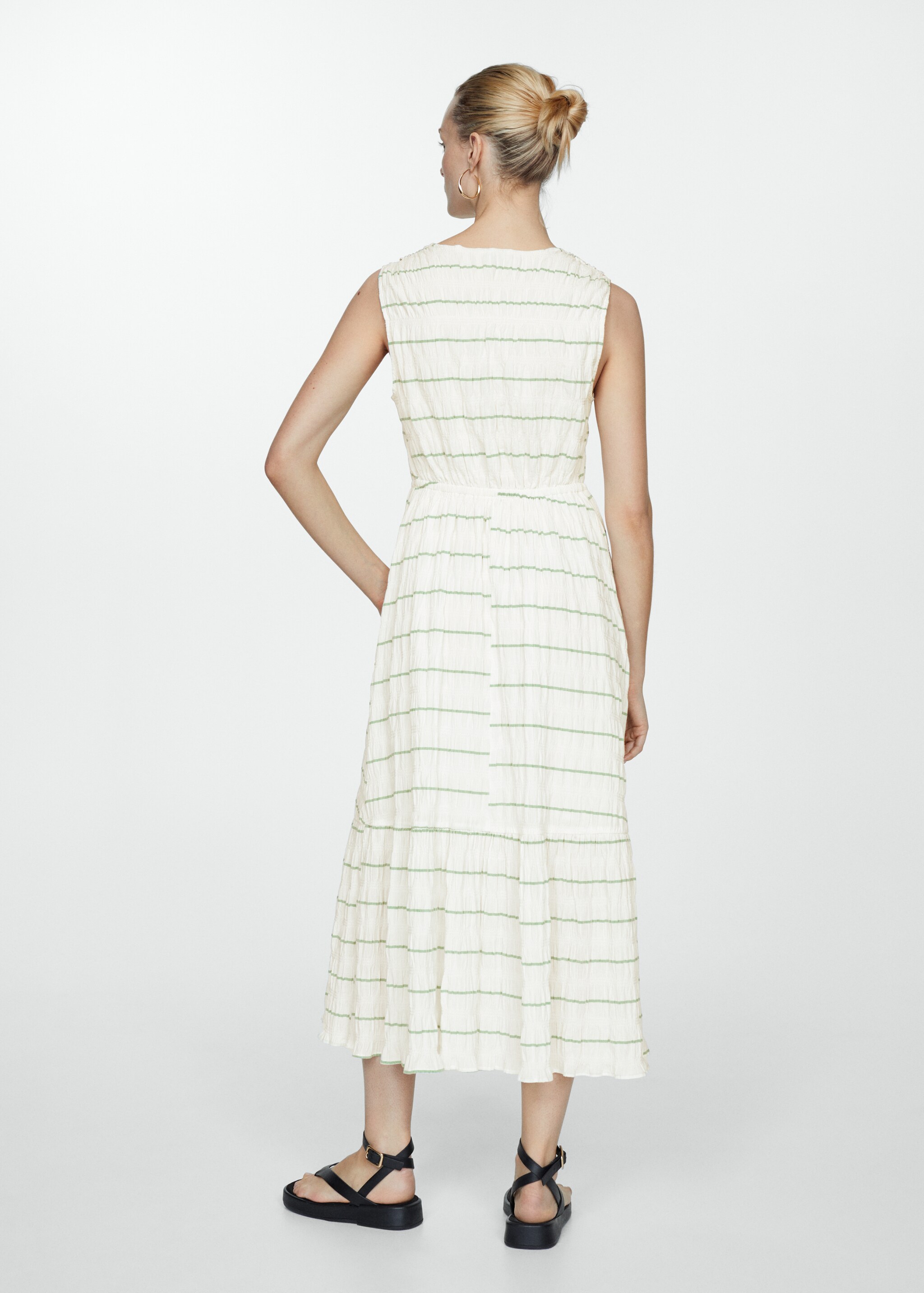 Bow striped dress - Reverse of the article