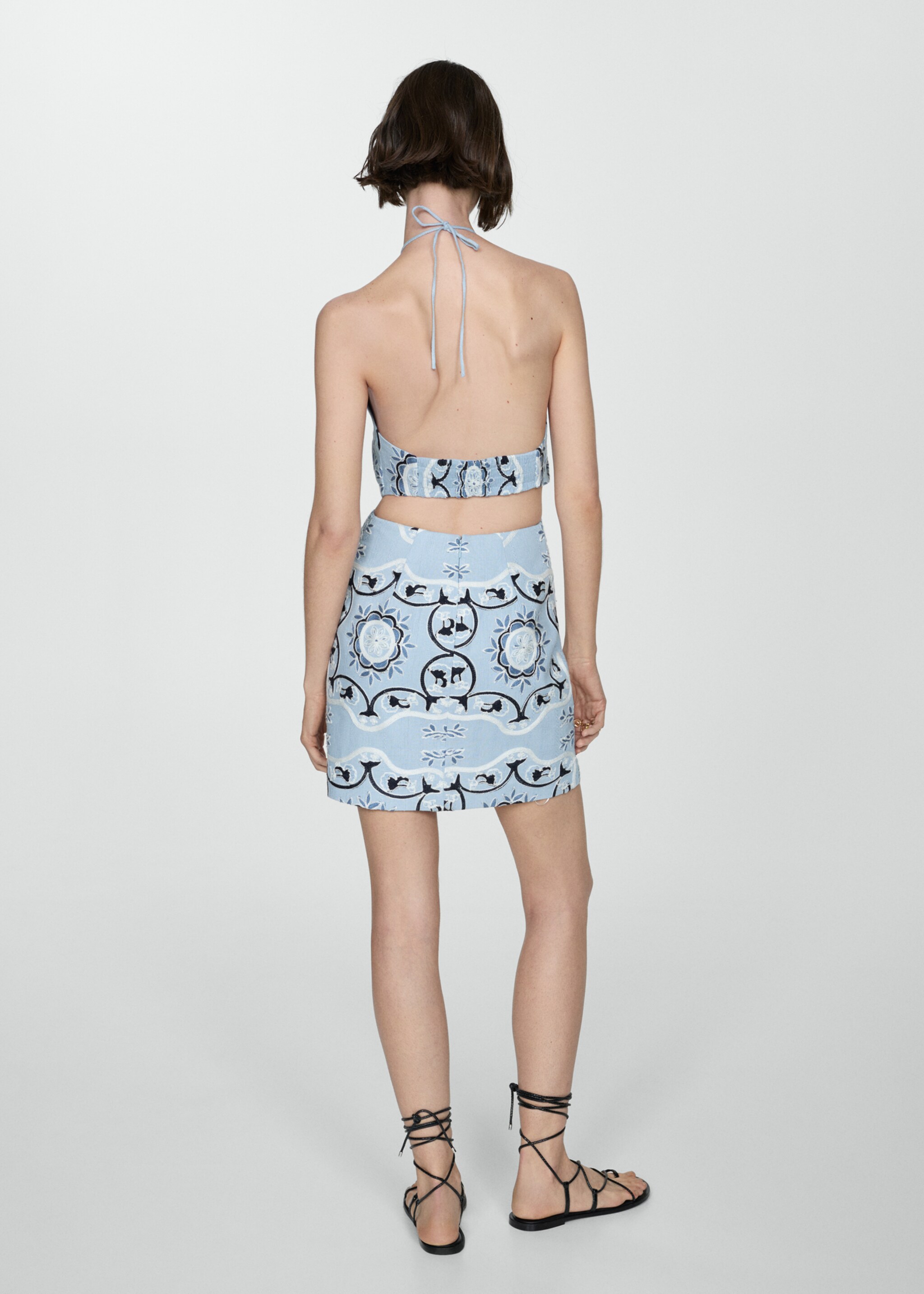 Vestido estampado aberturas - Reverso del artículo