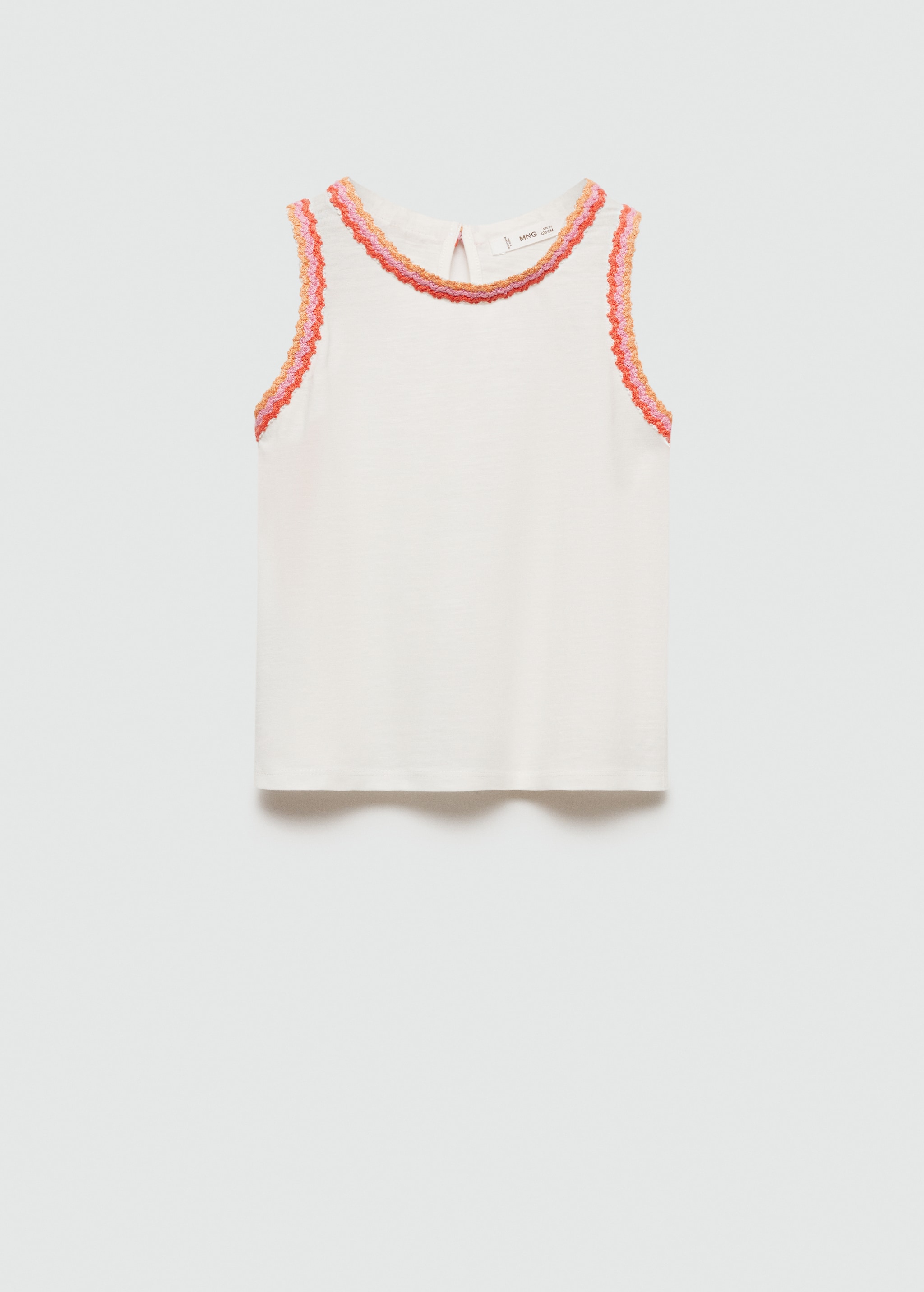 Tank top with embroidered detail  - Article without model