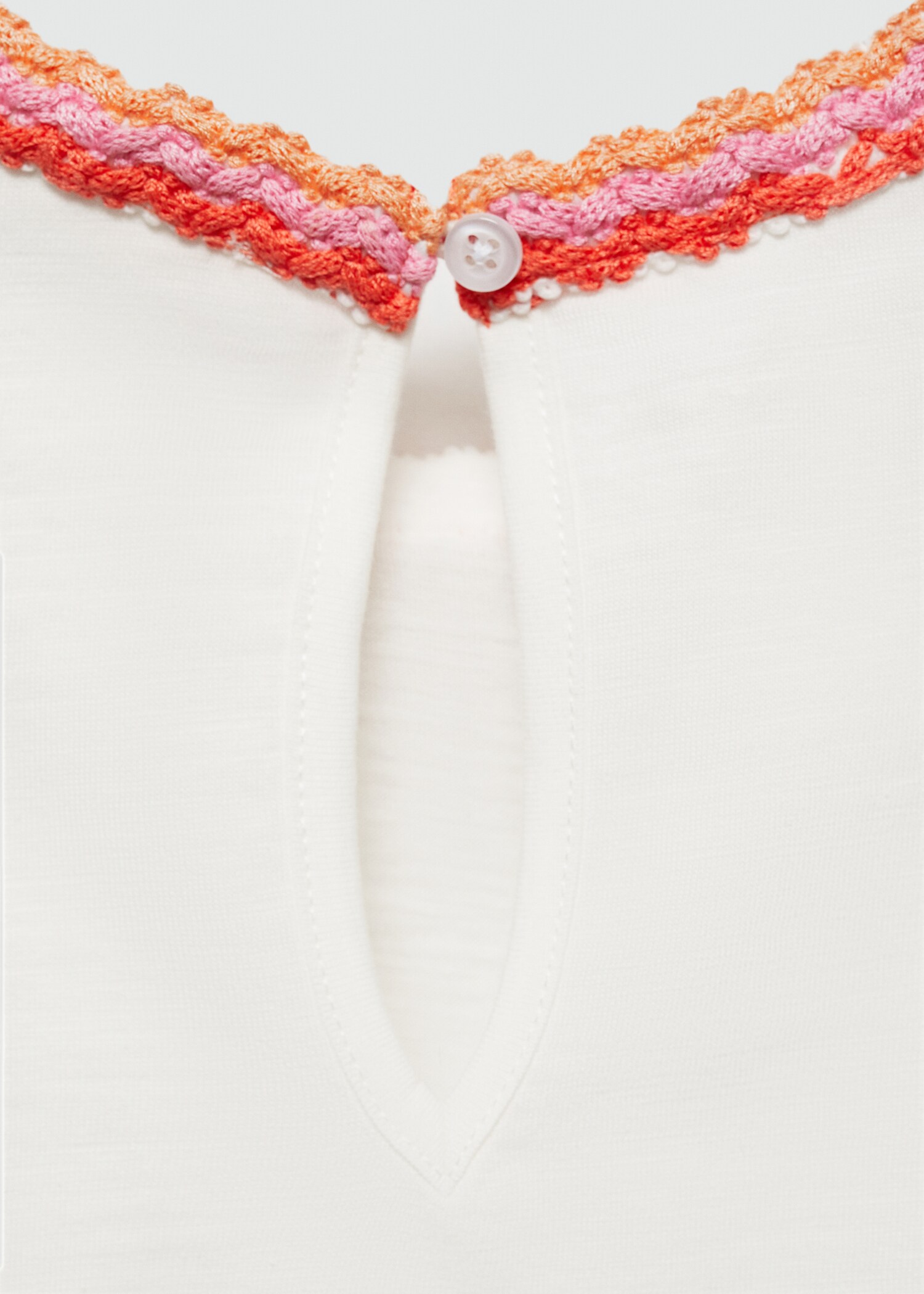 Tank top with embroidered detail  - Details of the article 0