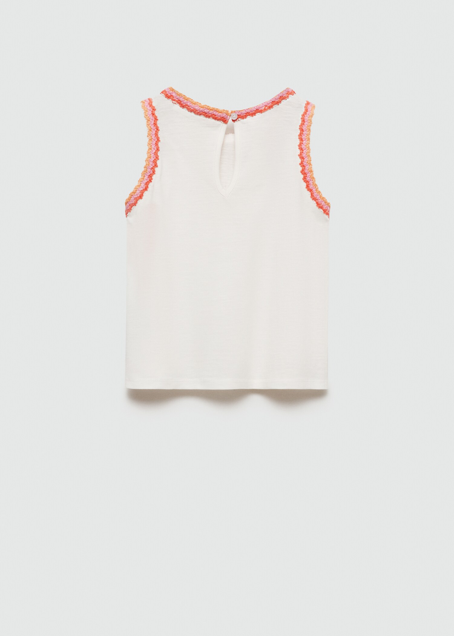 Tank top with embroidered detail  - Reverse of the article