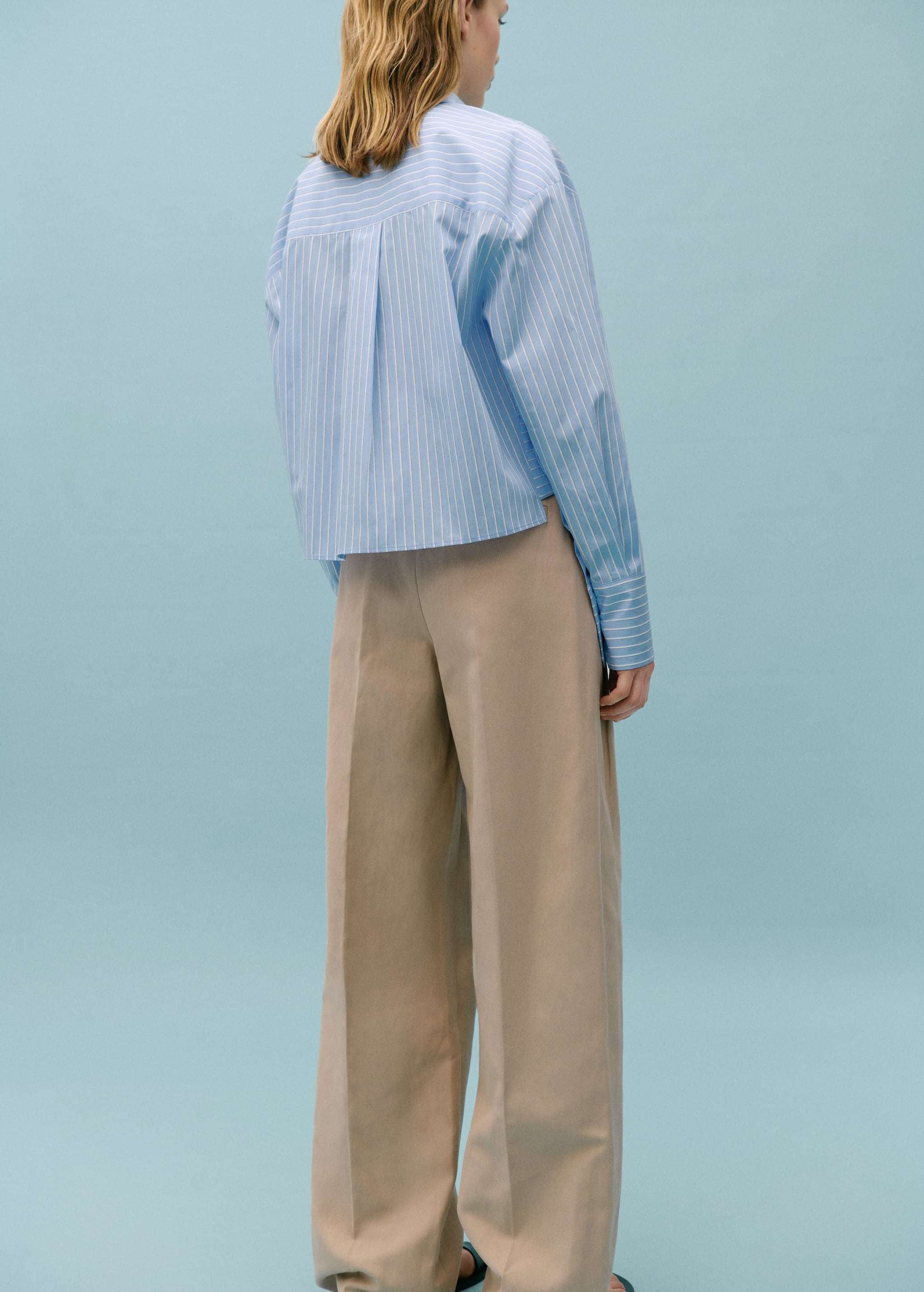 Pleat straight trousers - Details of the article 1