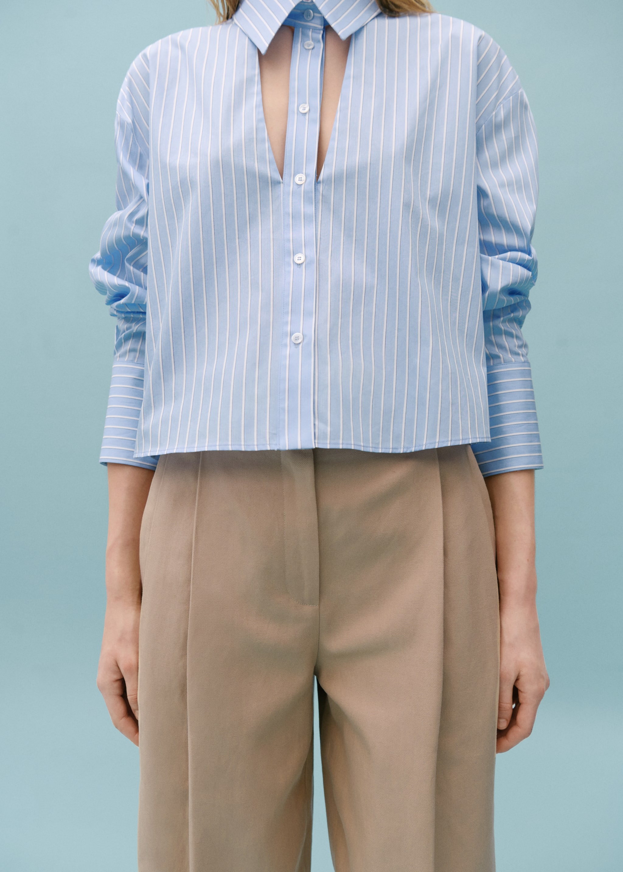 Pleat straight trousers - Details of the article 6