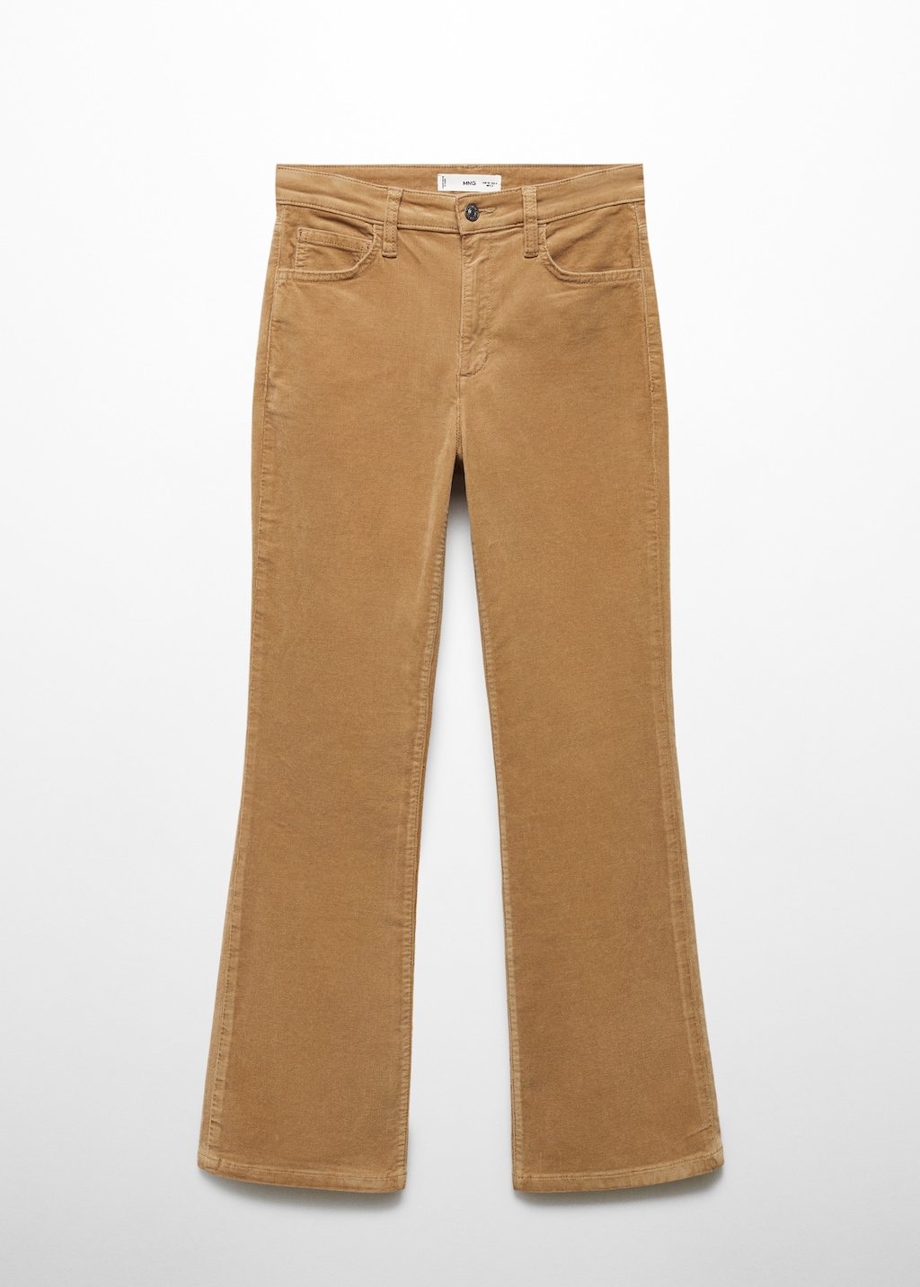 Flared cropped corduroy pants