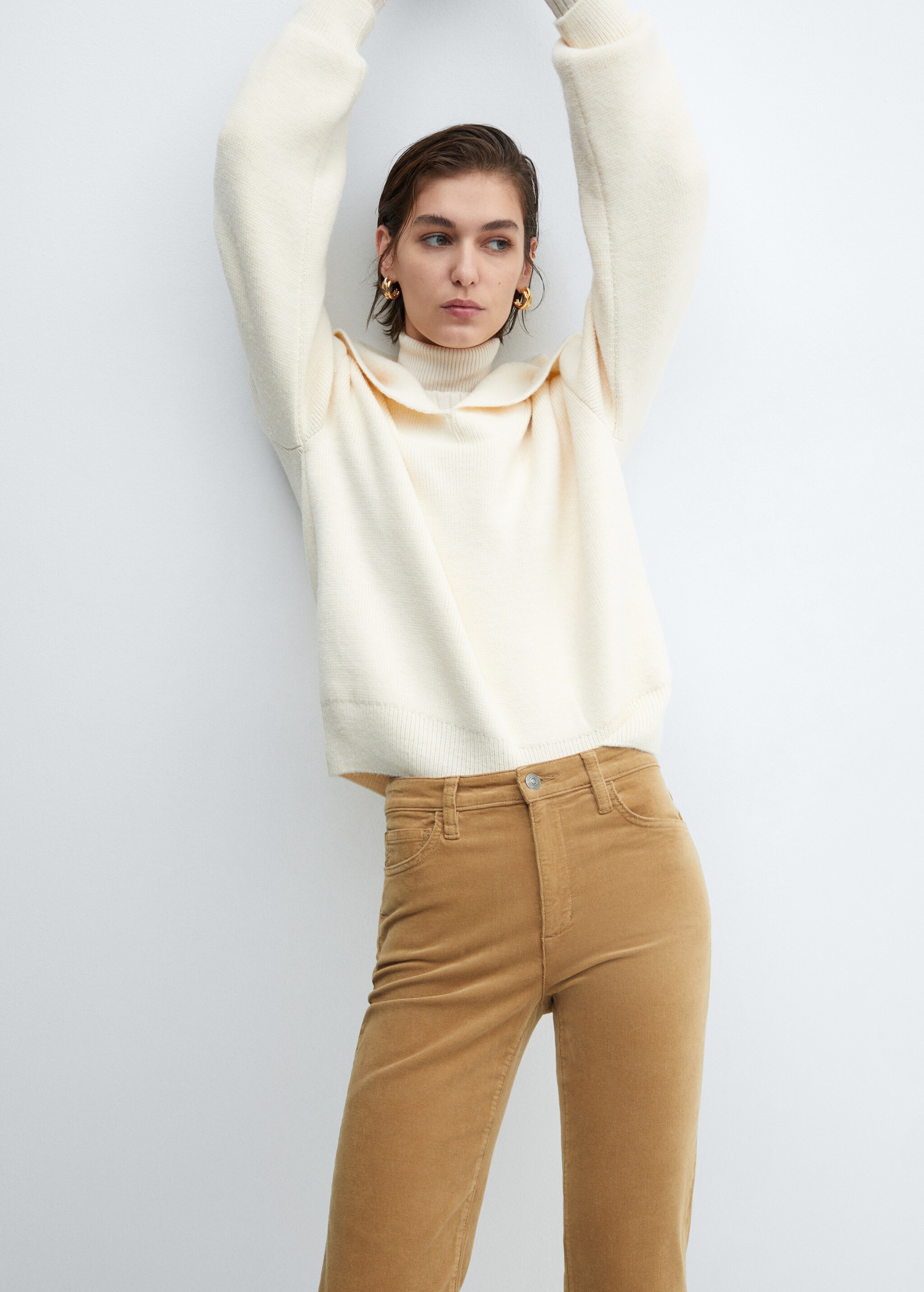 Flare crop corduroy pants - Details of the article 1