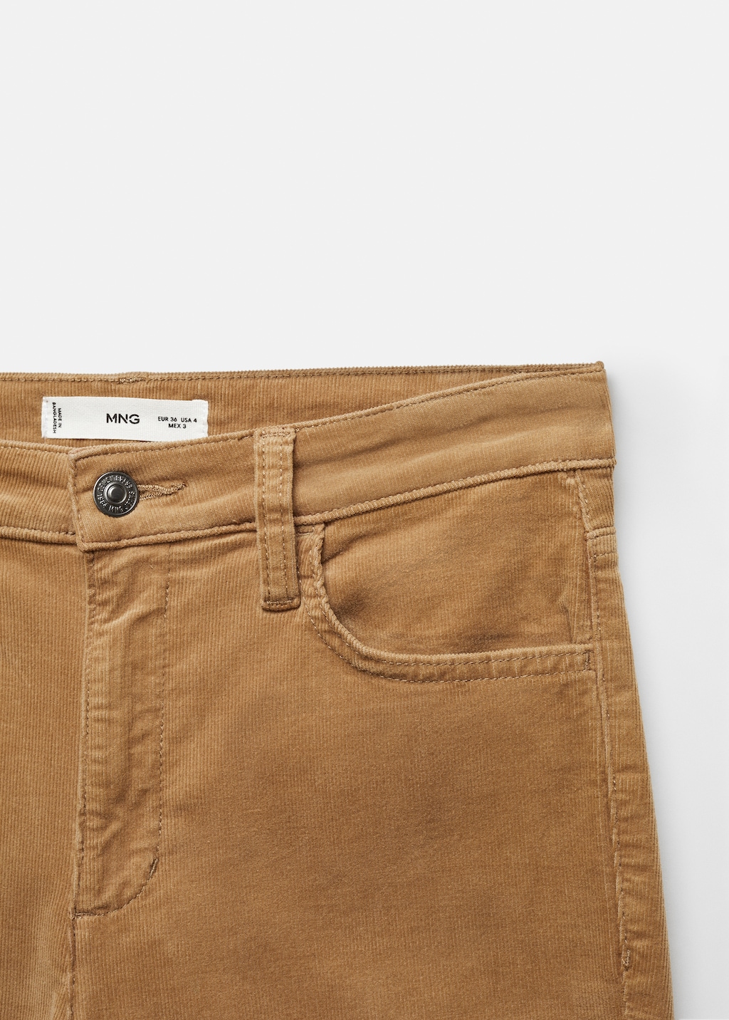 Flared cropped corduroy pants