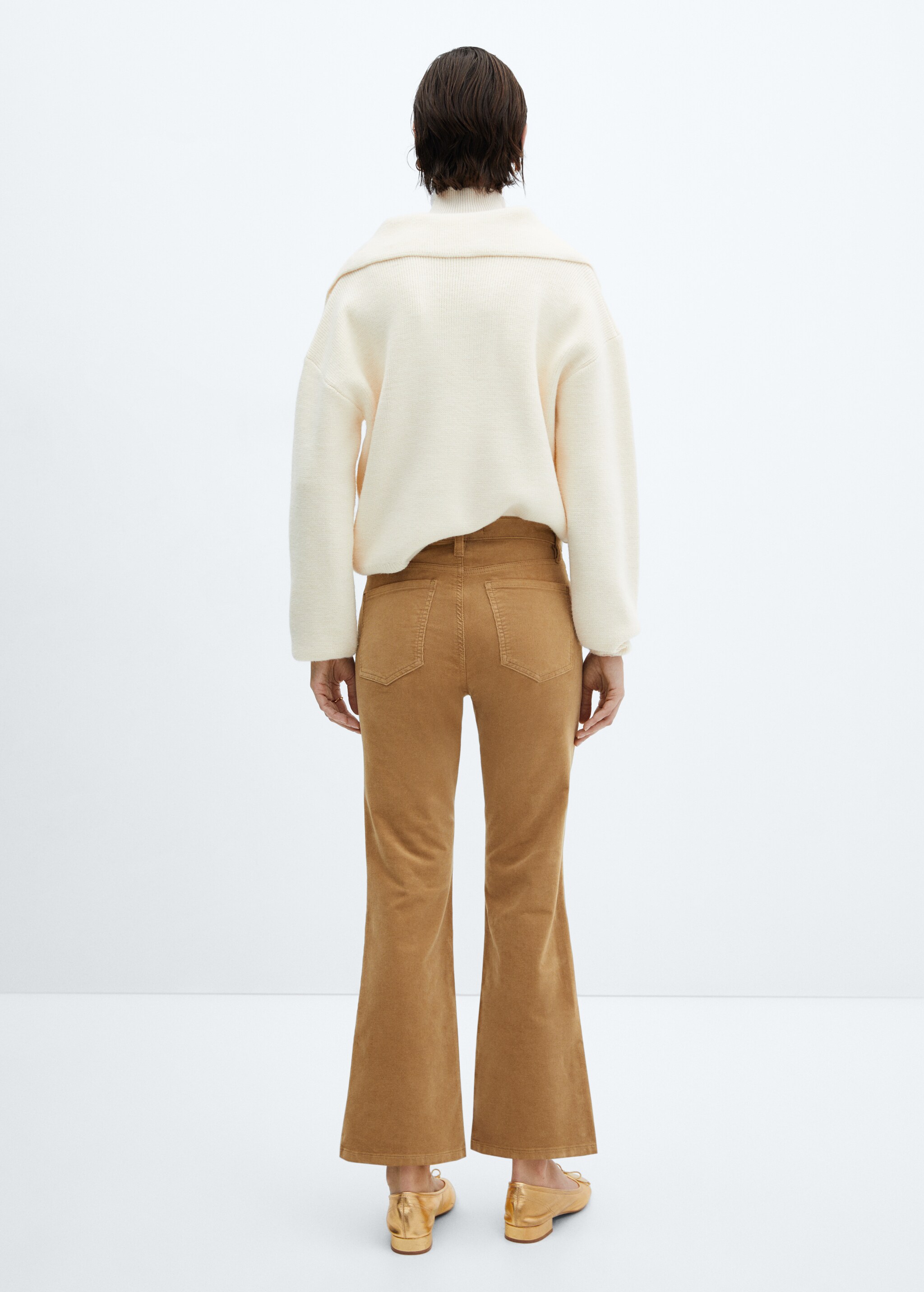 Flare crop corduroy pants - Reverse of the article
