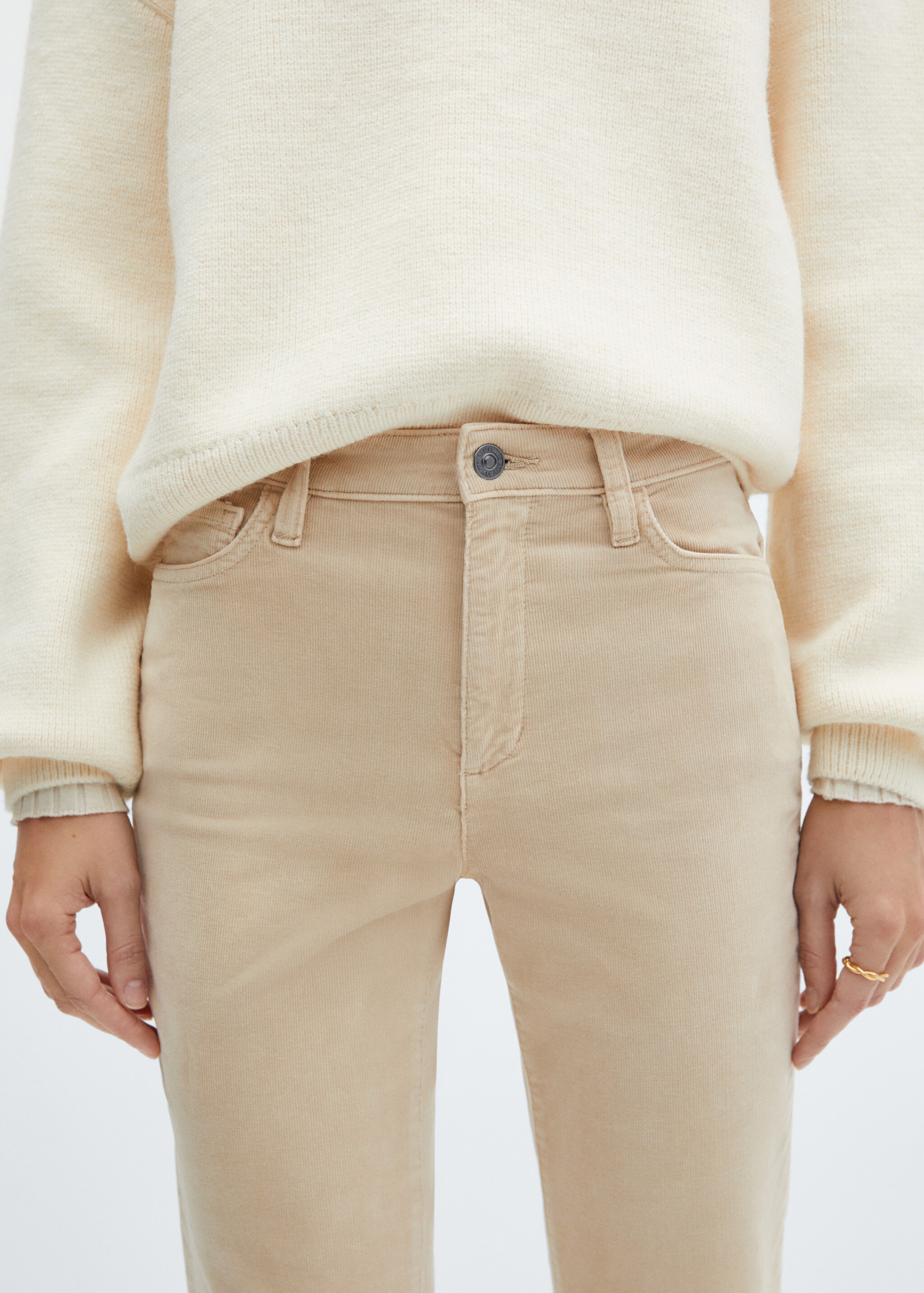 Flare crop corduroy pants - Details of the article 4